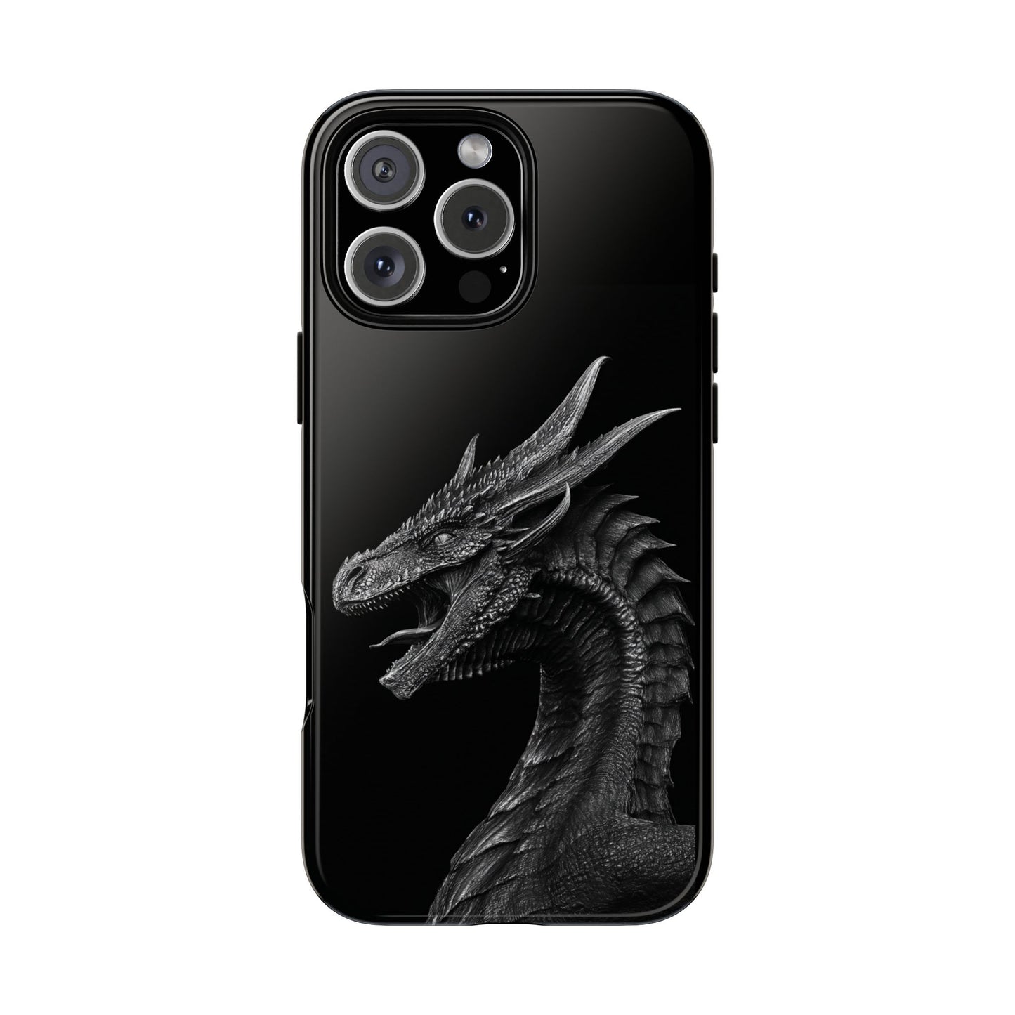 Black & White Dragon (iPhone X - iPhone 17 Pro Max) [TOUGH CASE]