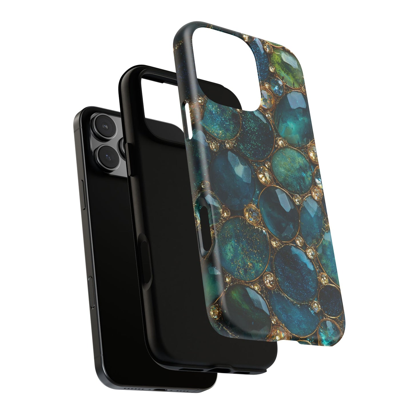 Blue Gemstones (iPhone Pro Max - iPhone X) [Tough Case]