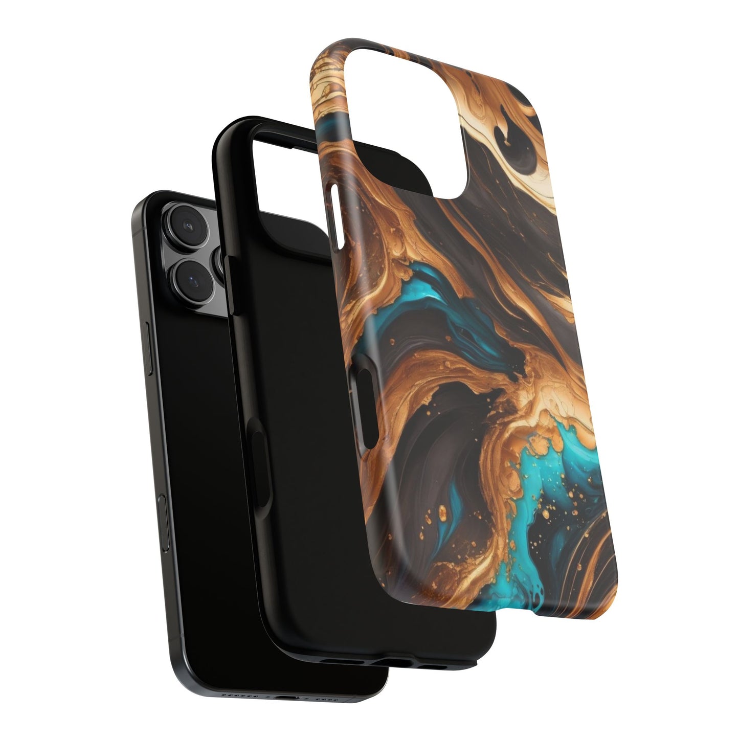 Metallic Swirls (iPhone X - iPhone 17 Pro Max) [TOUGH CASE]