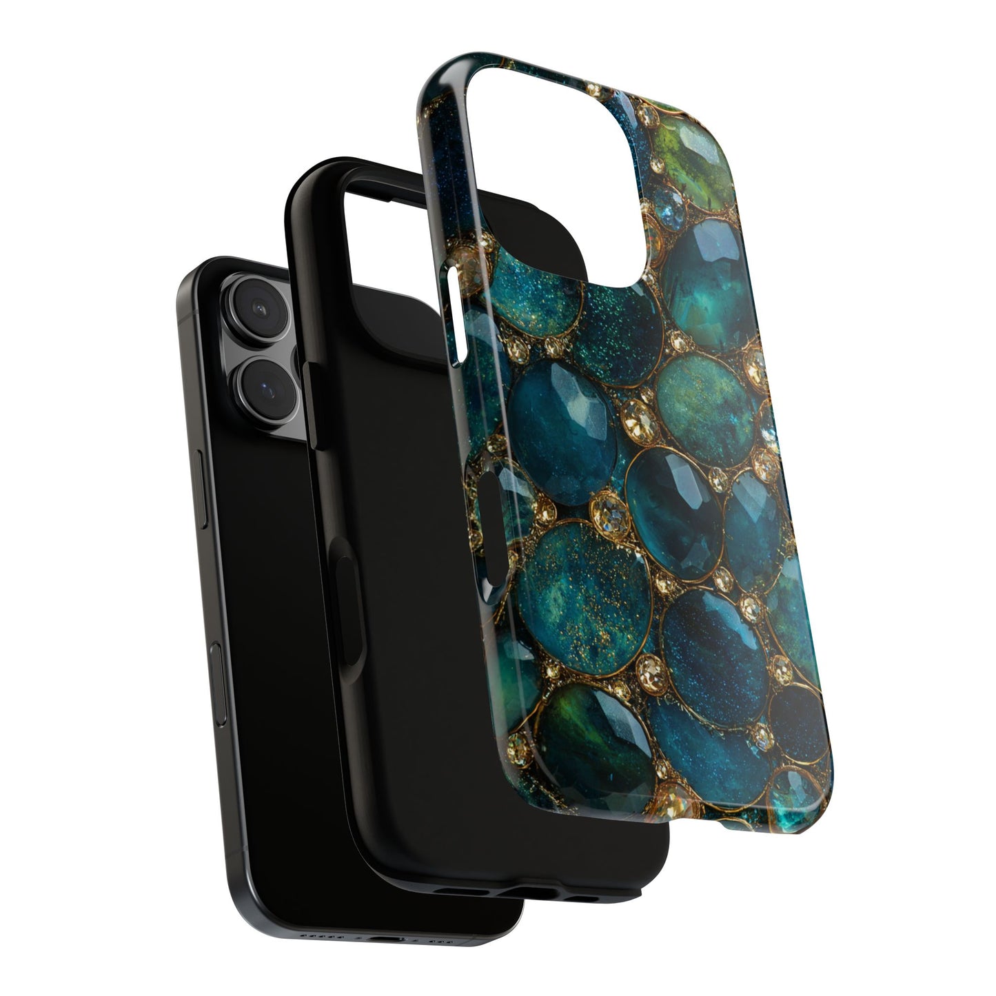 Blue Gemstones (iPhone Pro Max - iPhone X) [Tough Case]