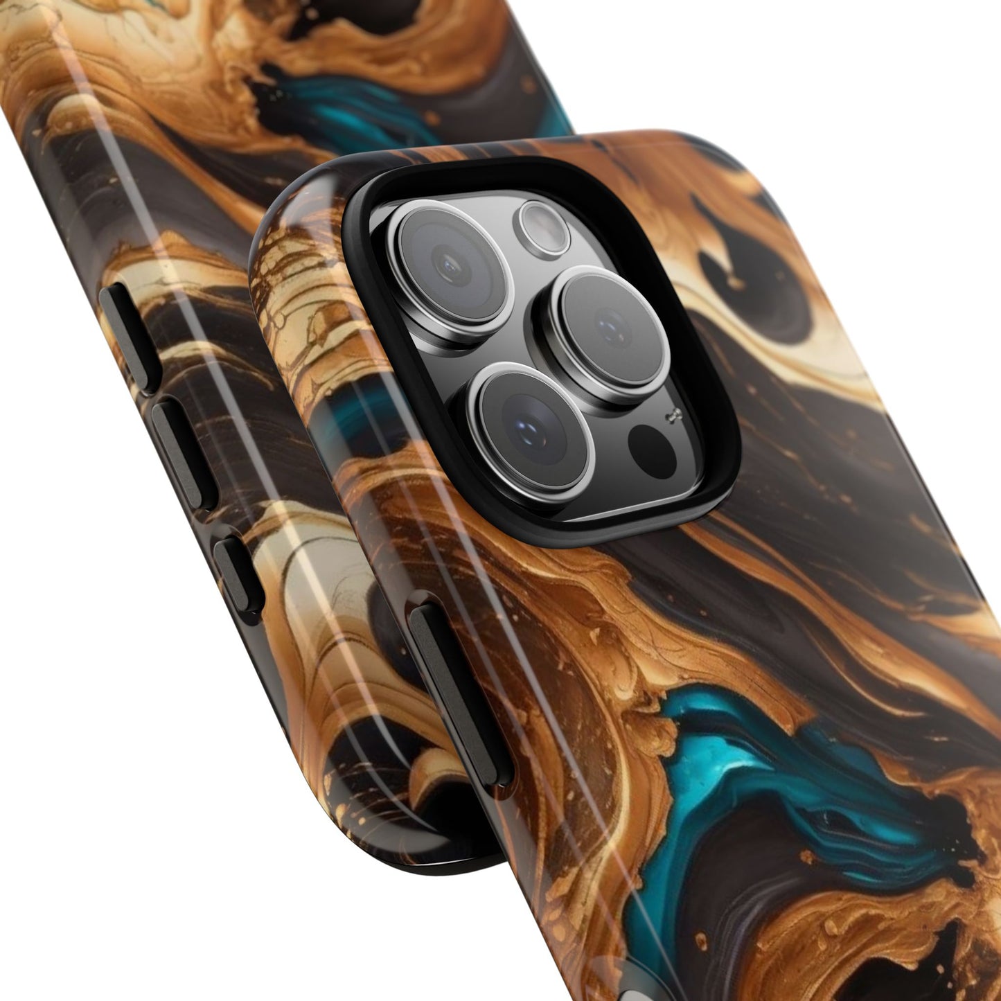 Metallic Swirls (iPhone X - iPhone 17 Pro Max) [TOUGH CASE]