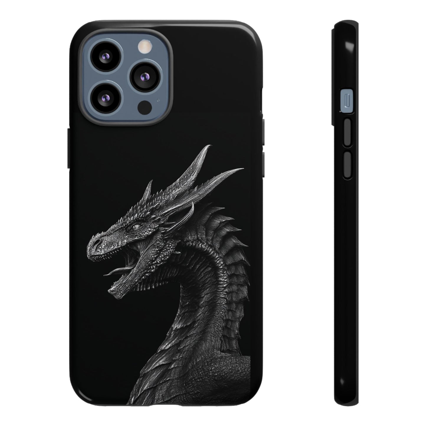 Black & White Dragon (iPhone X - iPhone 17 Pro Max) [TOUGH CASE]