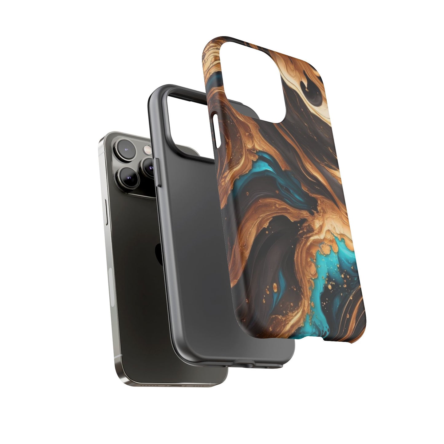 Metallic Swirls (iPhone X - iPhone 17 Pro Max) [TOUGH CASE]