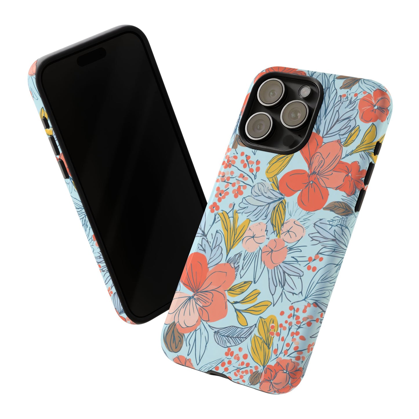 Floral 02 (iPhone X - iPhone 17 Pro Max) [TOUGH CASE]