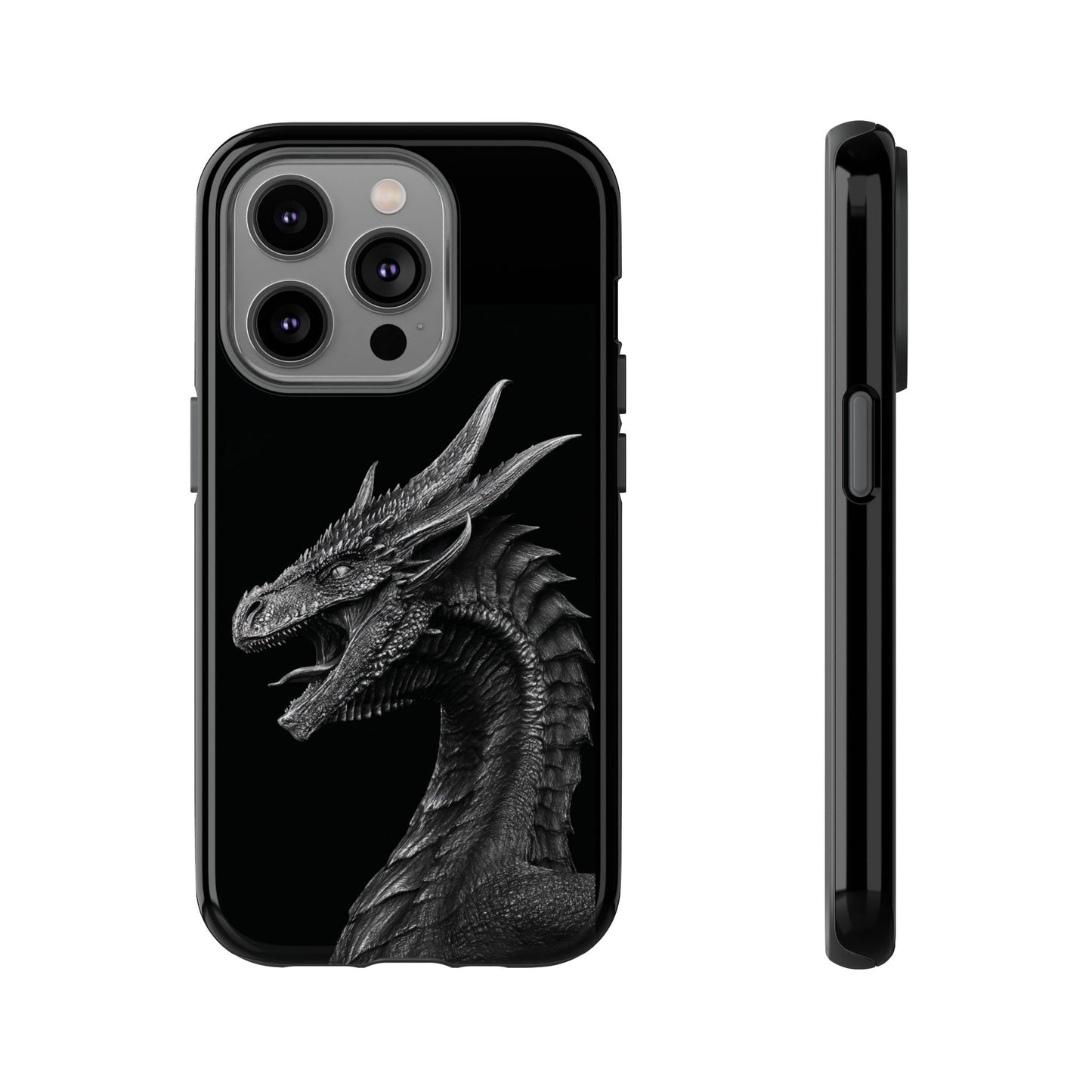 Black & White Dragon (iPhone X - iPhone 17 Pro Max) [TOUGH CASE]