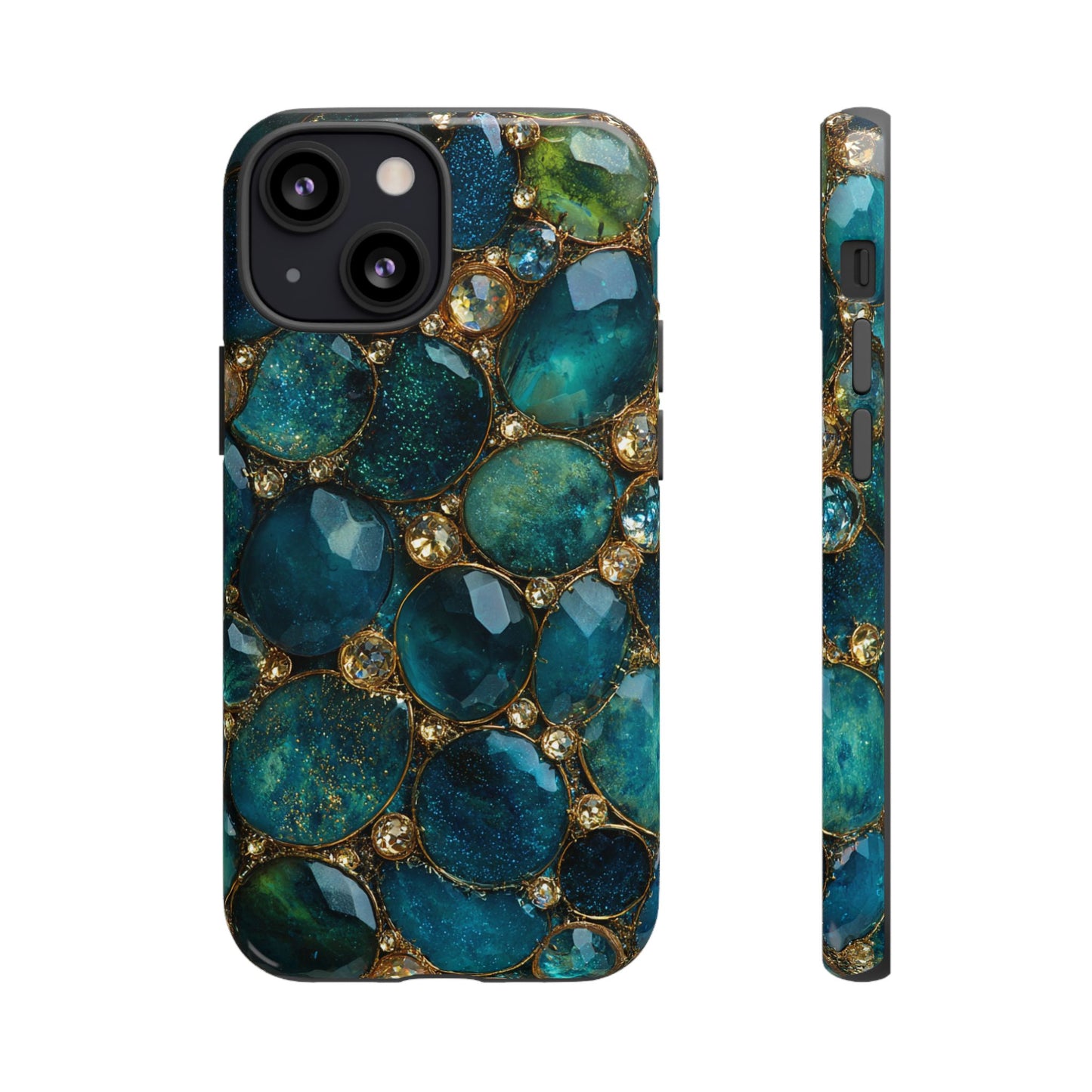 Blue Gemstones (iPhone Pro Max - iPhone X) [Tough Case]