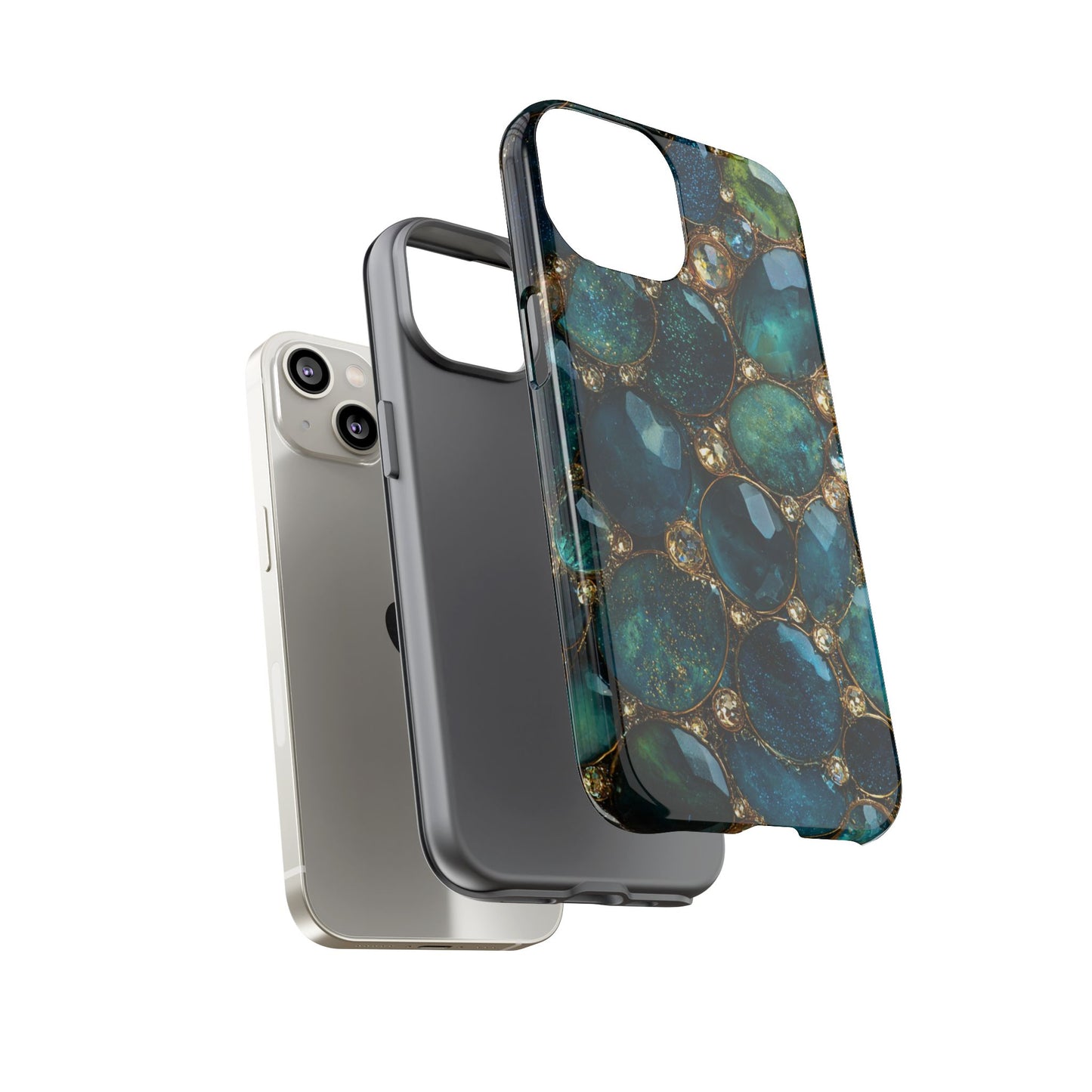 Blue Gemstones (iPhone Pro Max - iPhone X) [Tough Case]