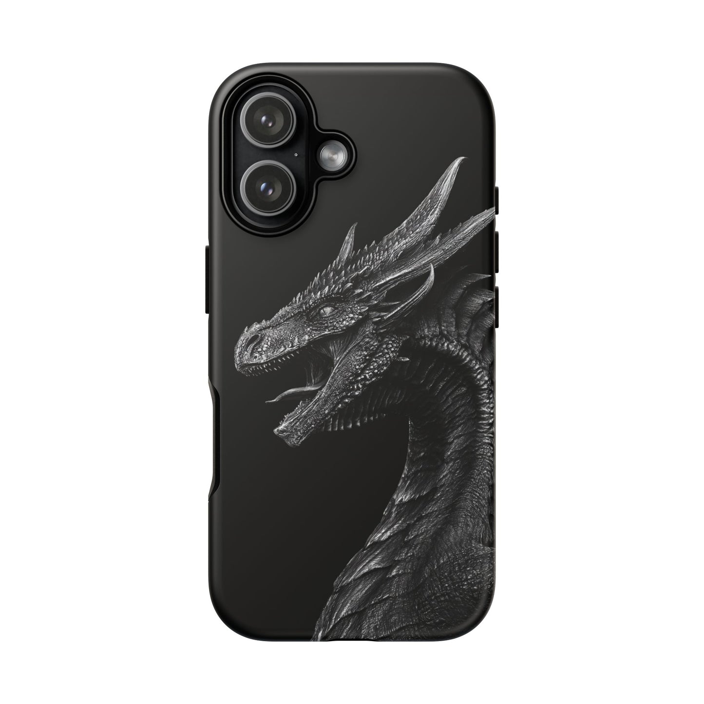 Black & White Dragon (iPhone X - iPhone 17 Pro Max) [TOUGH CASE]