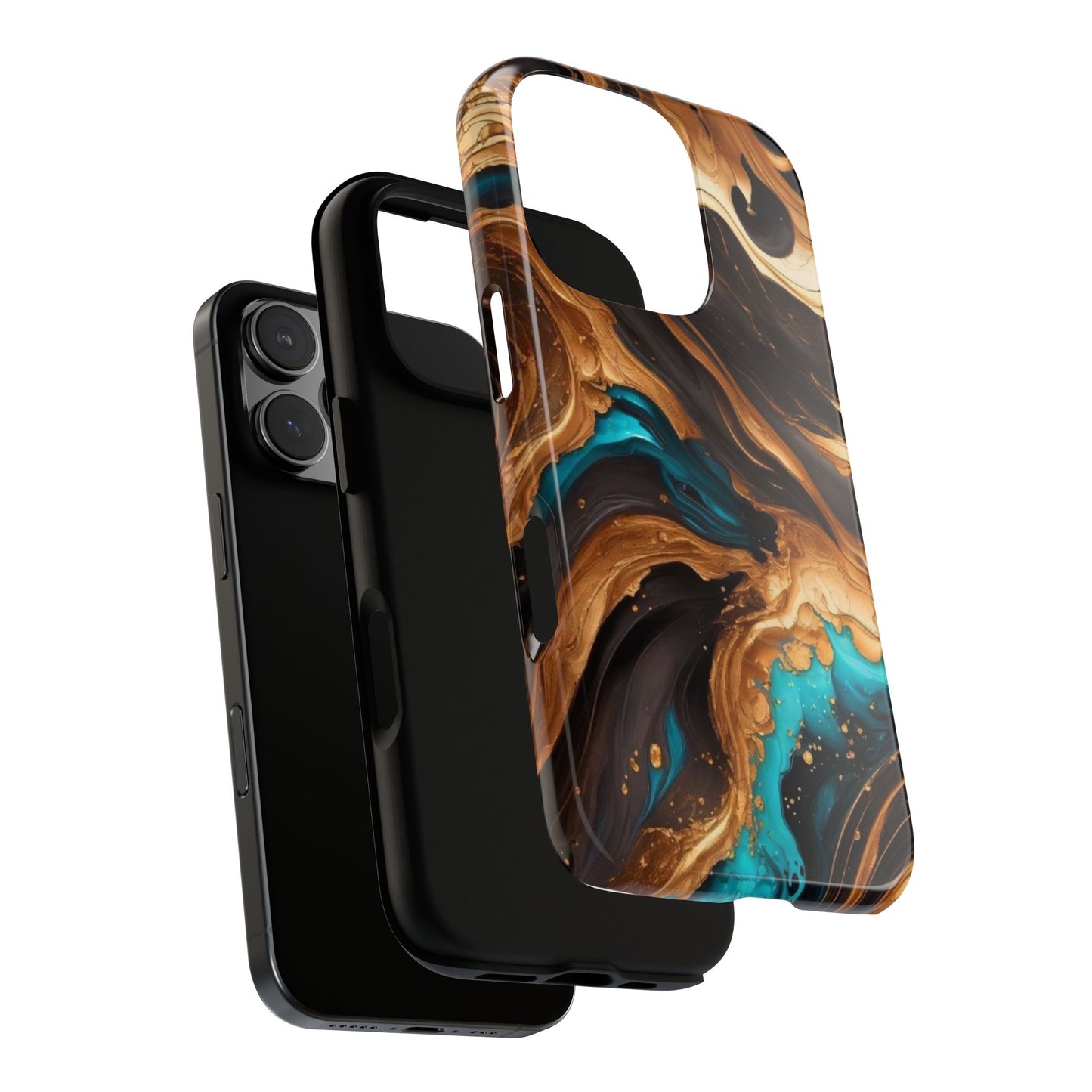 Metallic Swirls (iPhone X - iPhone 17 Pro Max) [TOUGH CASE]