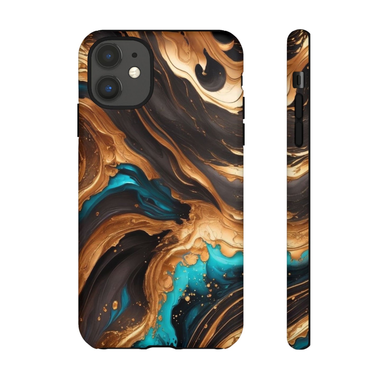Metallic Swirls (iPhone X - iPhone 17 Pro Max) [TOUGH CASE]