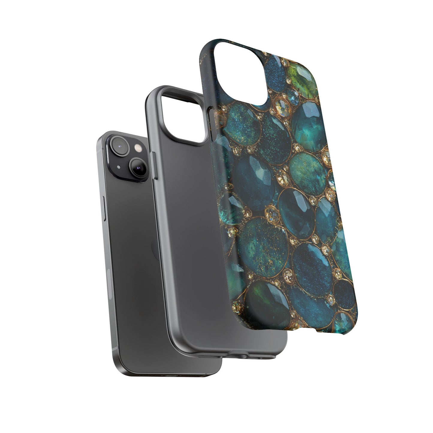 Blue Gemstones (iPhone Pro Max - iPhone X) [Tough Case]