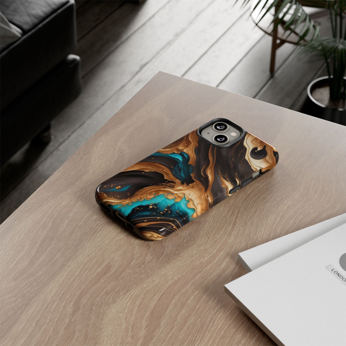 Metallic Swirls (iPhone X - iPhone 17 Pro Max) [TOUGH CASE]