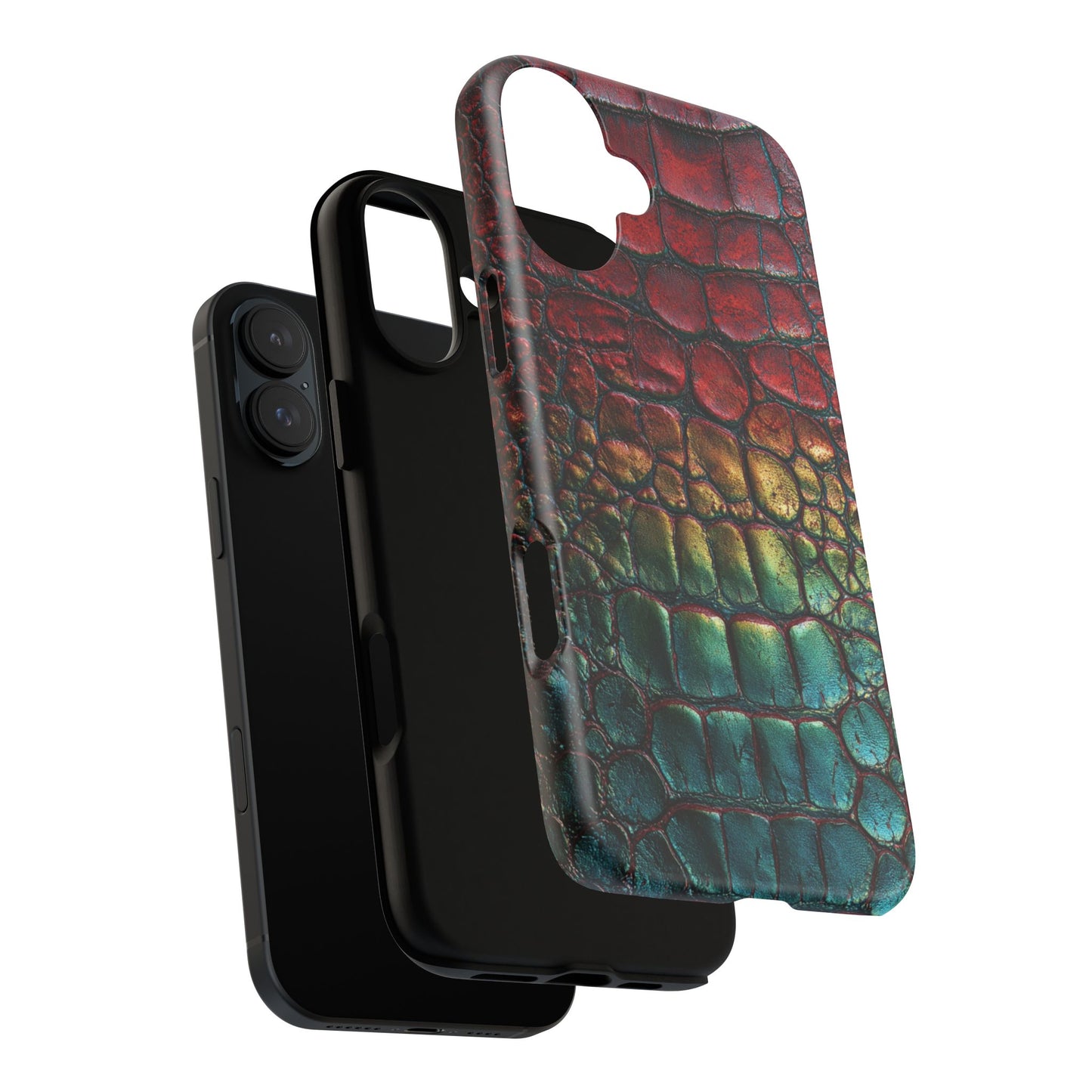 Red, Yellow, Blue Crocodile Skin [TOUGH CASE]