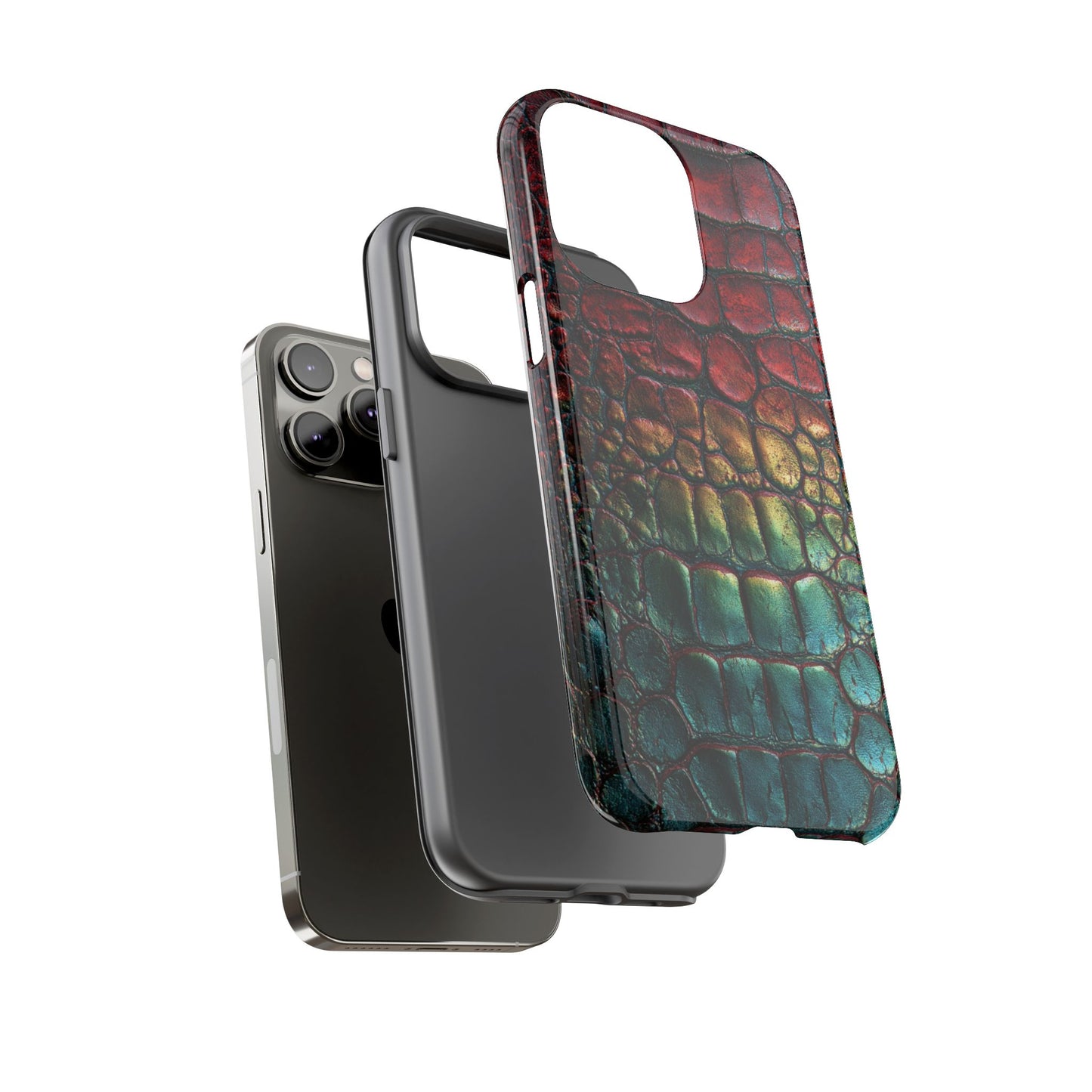 Red, Yellow, Blue Crocodile Skin [TOUGH CASE]