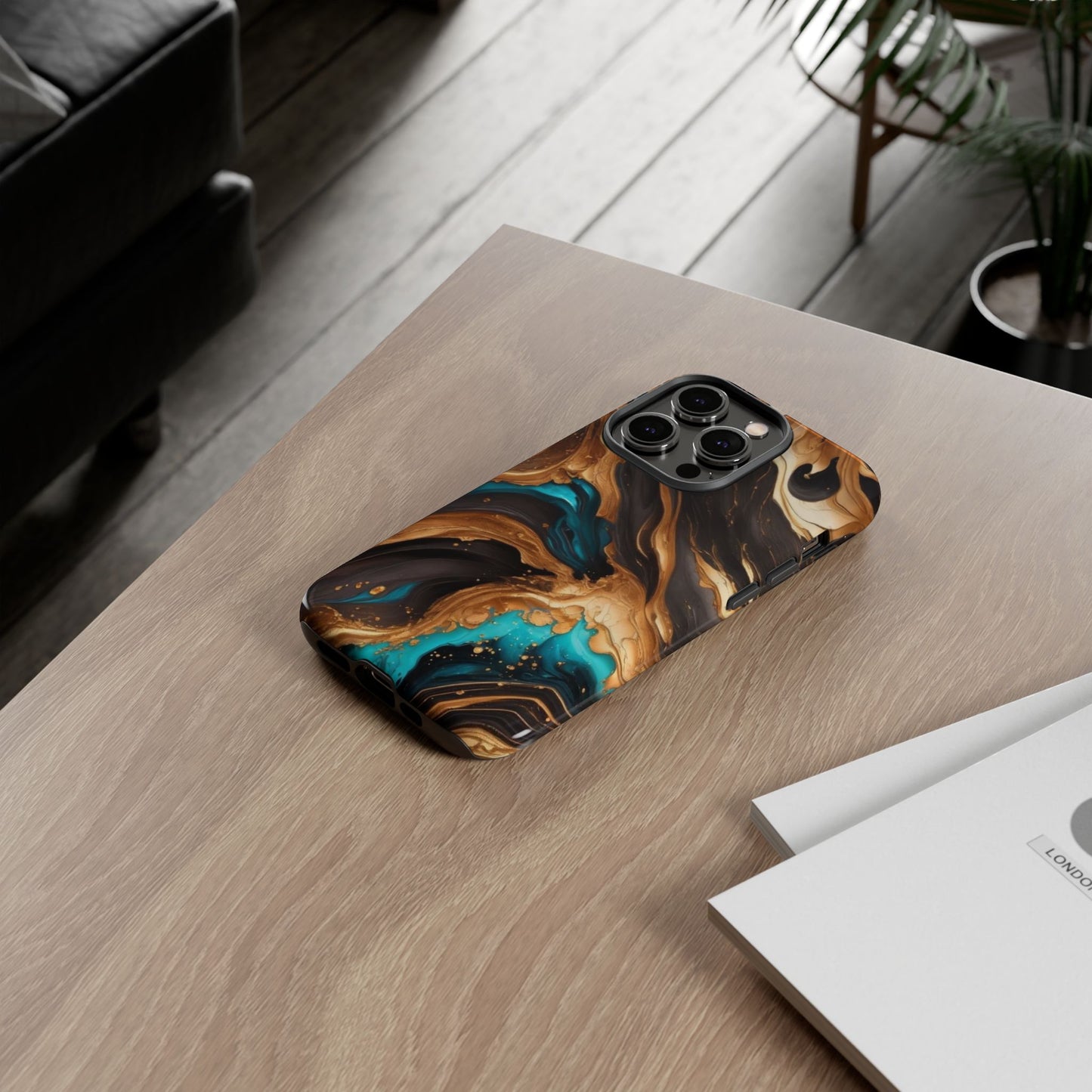 Metallic Swirls (iPhone X - iPhone 17 Pro Max) [TOUGH CASE]