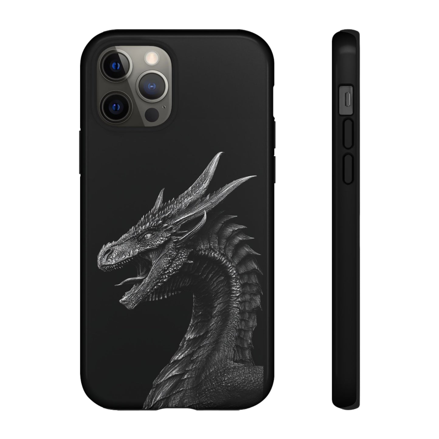 Black & White Dragon (iPhone X - iPhone 17 Pro Max) [TOUGH CASE]