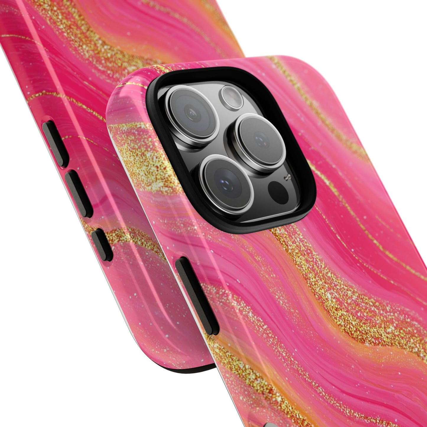 Pink and Glitter Gold Marble [TOUGH CASE]