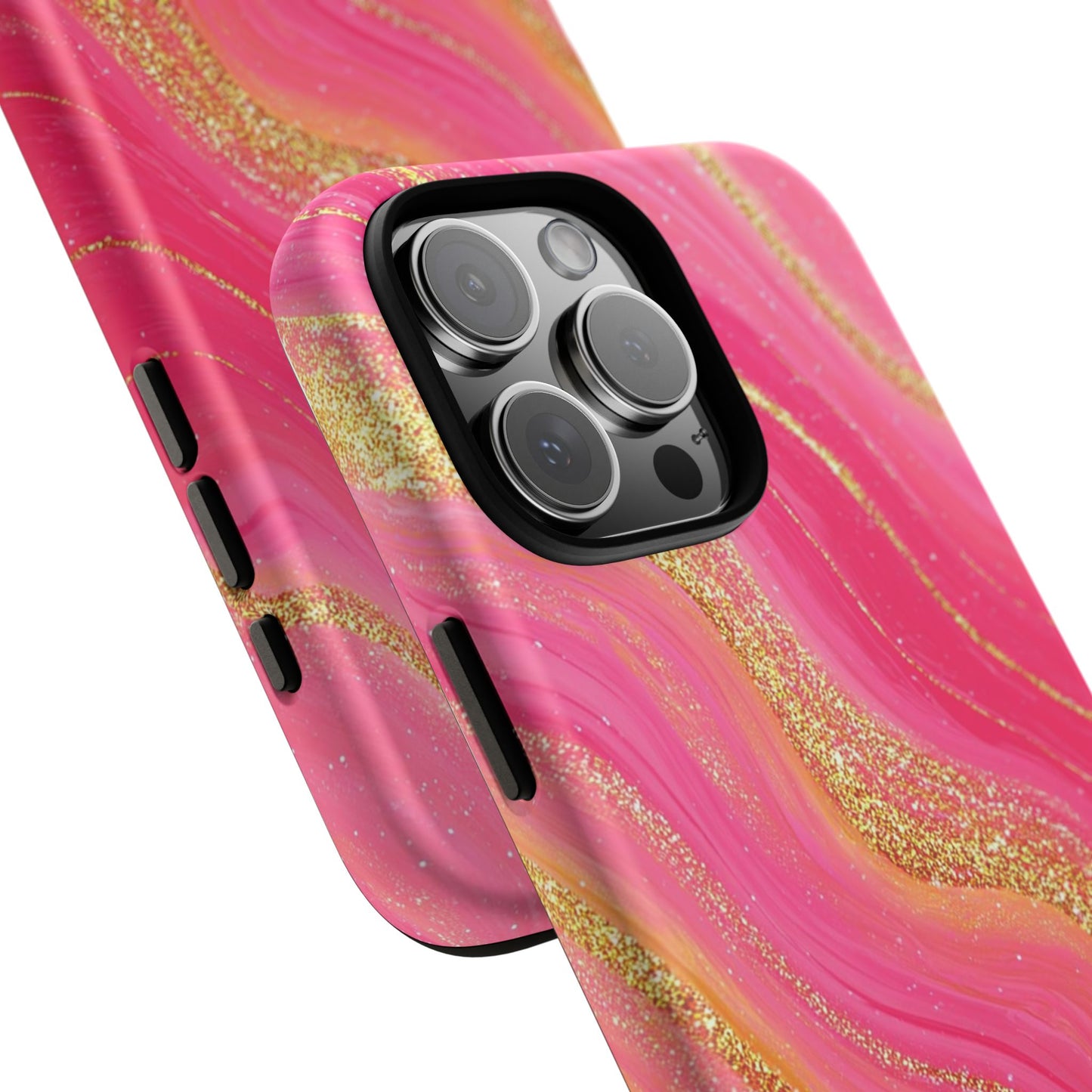 Pink and Glitter Gold Marble [TOUGH CASE]