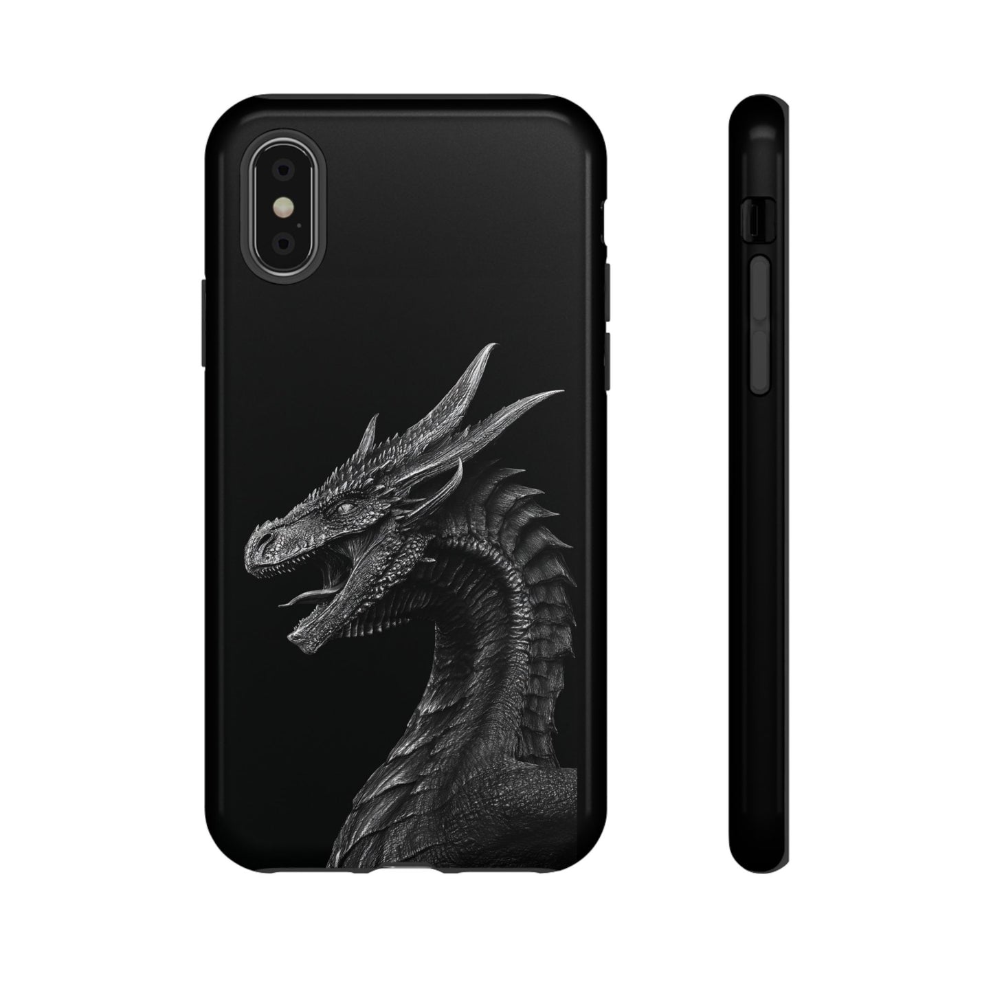 Black & White Dragon (iPhone X - iPhone 17 Pro Max) [TOUGH CASE]