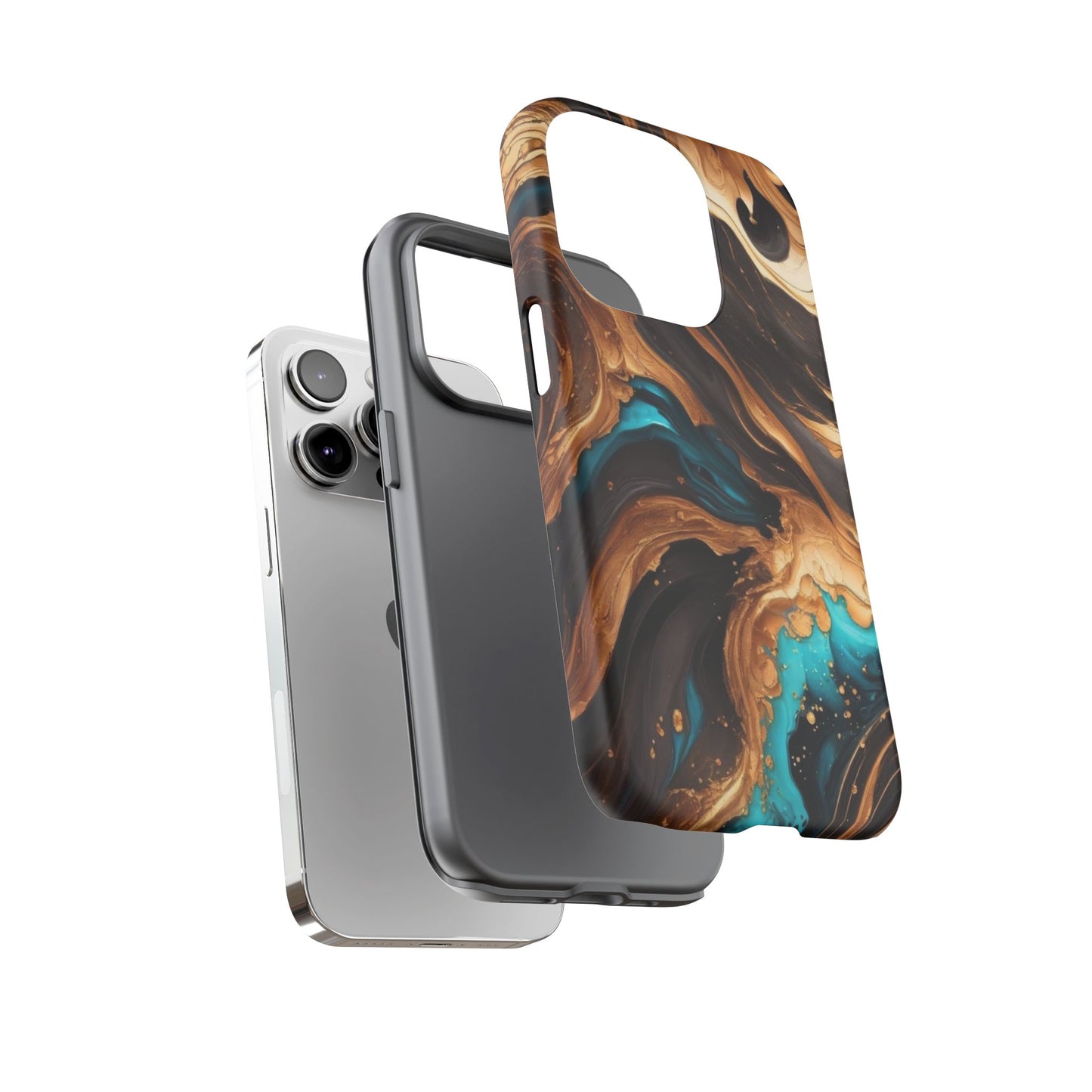 Metallic Swirls (iPhone X - iPhone 17 Pro Max) [TOUGH CASE]