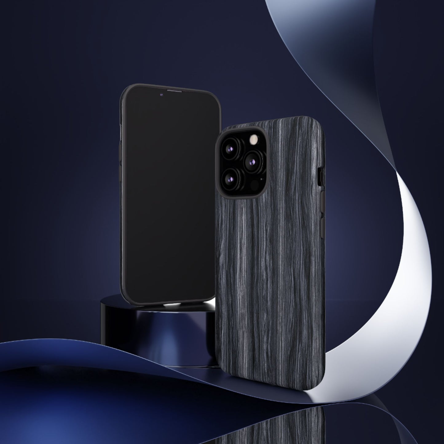Black Wood (iPhone X - iPhone 17 Pro Max) [TOUGH CASE]