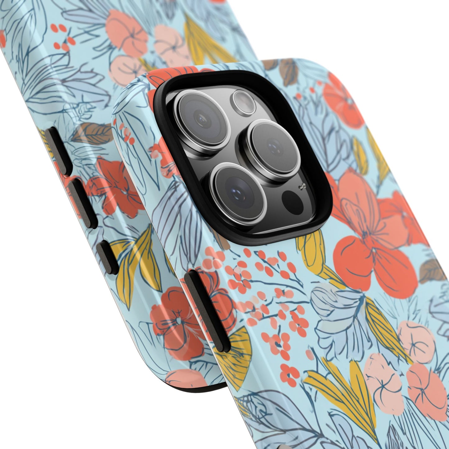 Floral 02 (iPhone X - iPhone 17 Pro Max) [TOUGH CASE]