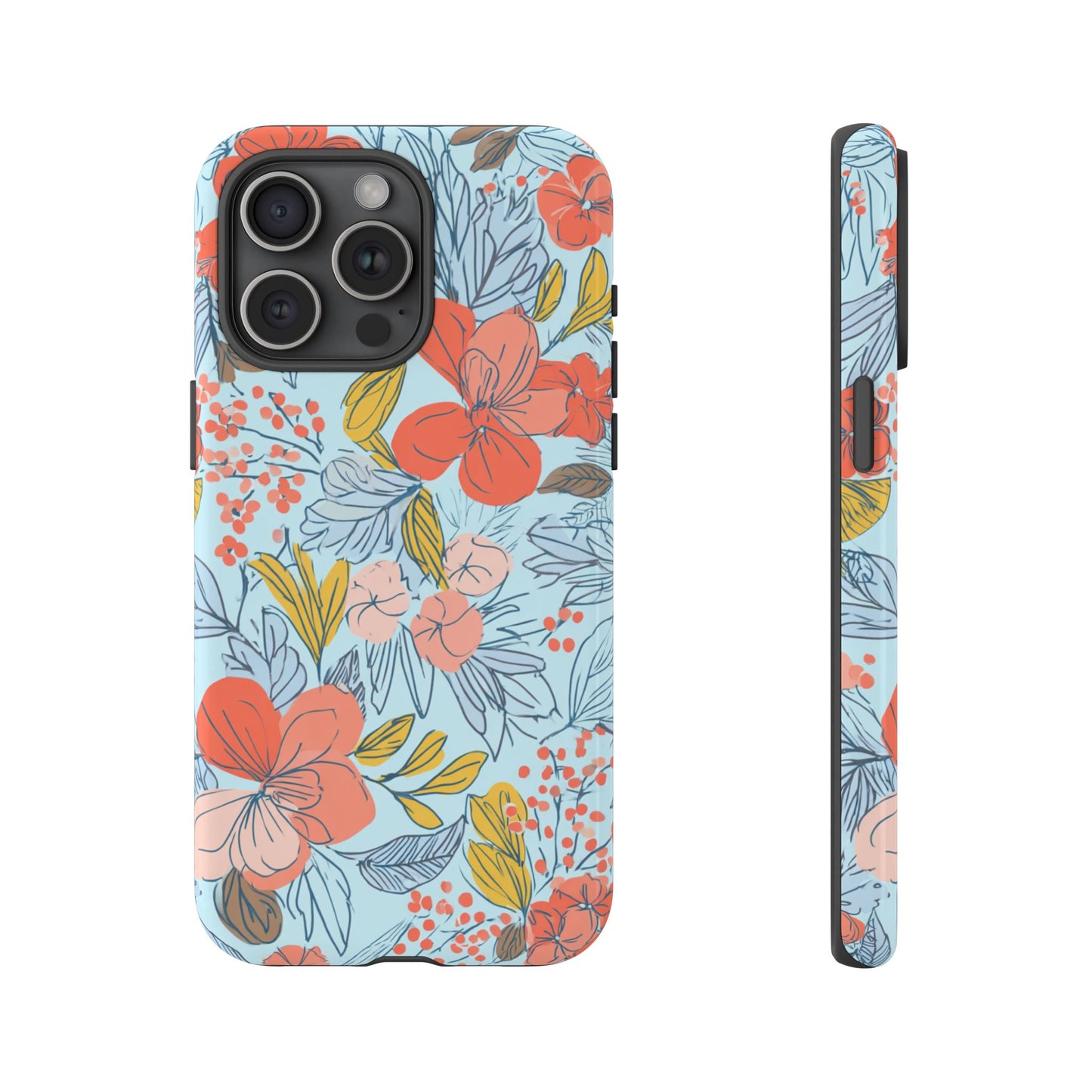 Floral 02 (iPhone X - iPhone 17 Pro Max) [TOUGH CASE]