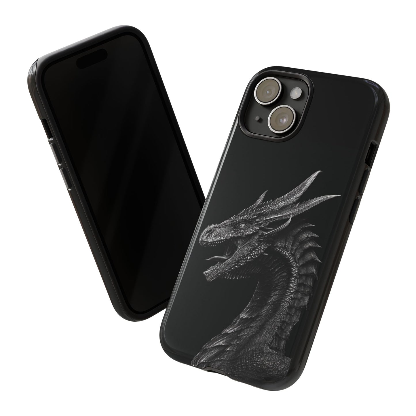 Black & White Dragon (iPhone X - iPhone 17 Pro Max) [TOUGH CASE]