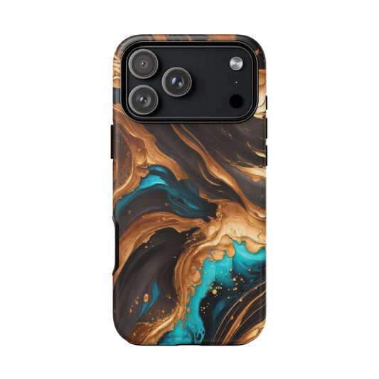 Metallic Swirls (iPhone X - iPhone 17 Pro Max) [TOUGH CASE]