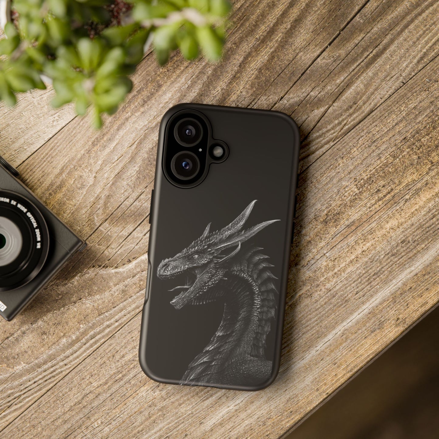 Black & White Dragon (iPhone X - iPhone 17 Pro Max) [TOUGH CASE]