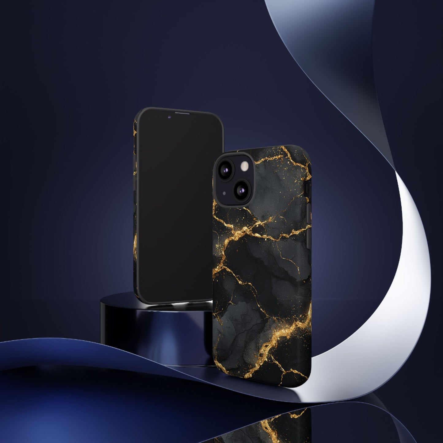 Black & Gold Marble [TOUGH CASE]