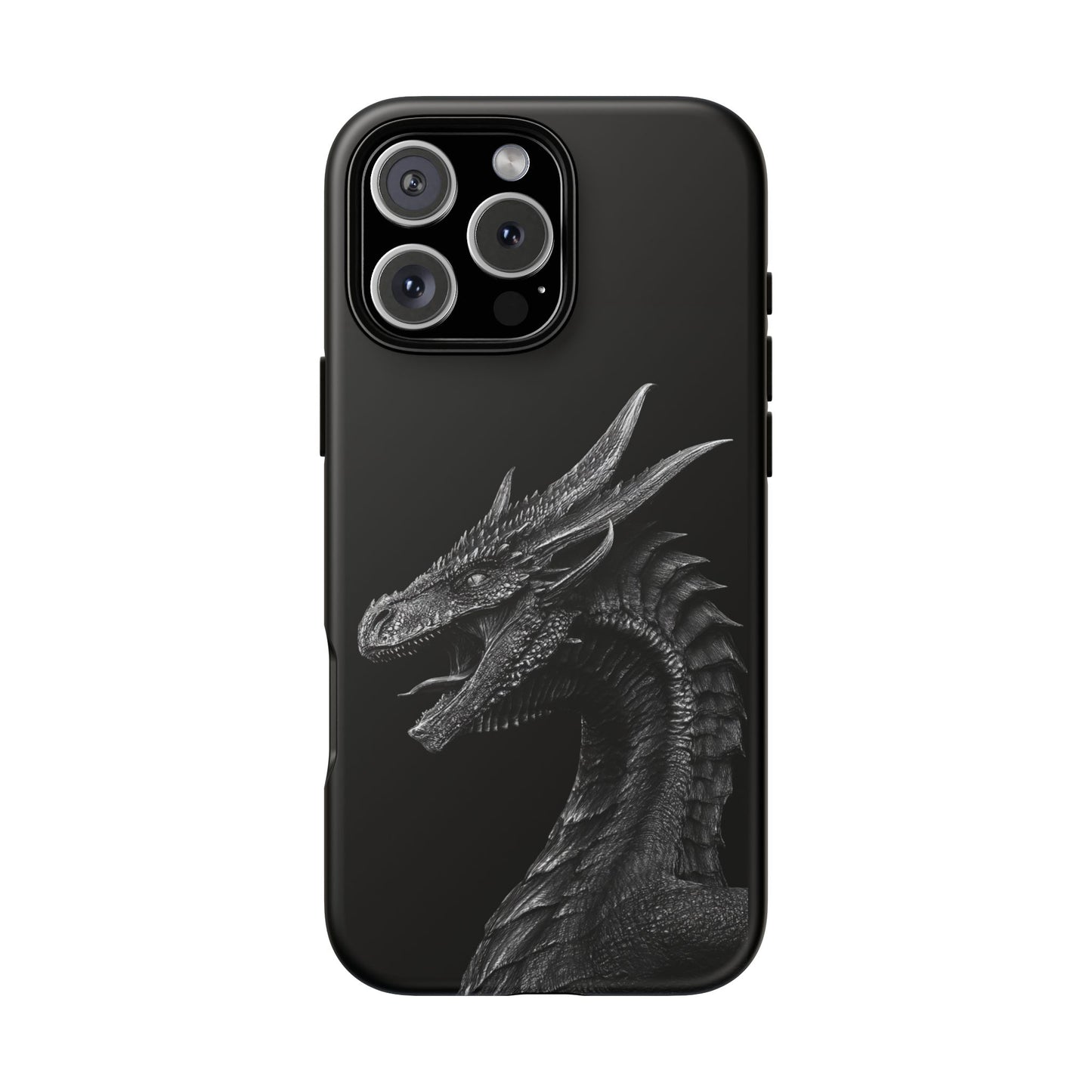 Black & White Dragon (iPhone X - iPhone 17 Pro Max) [TOUGH CASE]