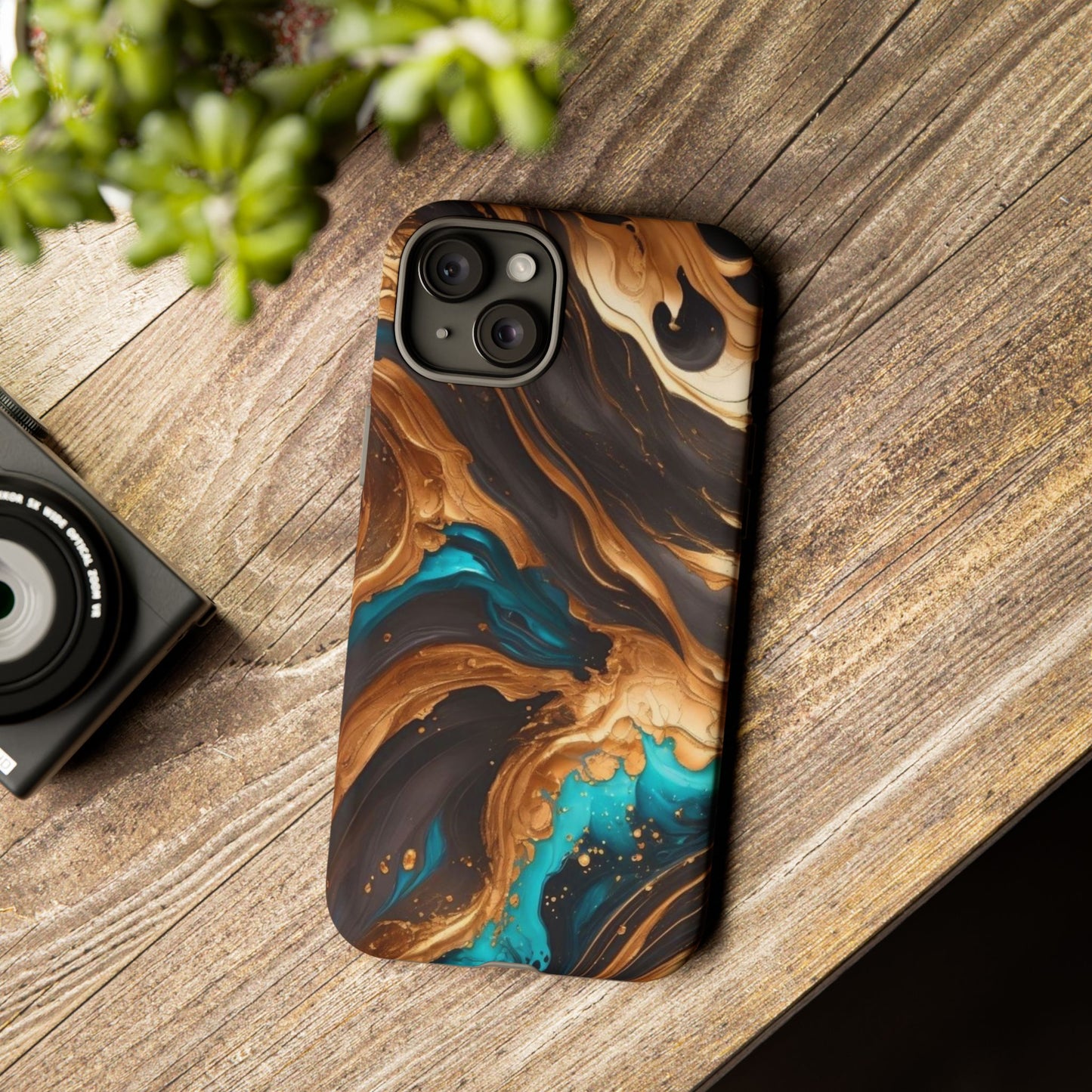 Metallic Swirls (iPhone X - iPhone 17 Pro Max) [TOUGH CASE]