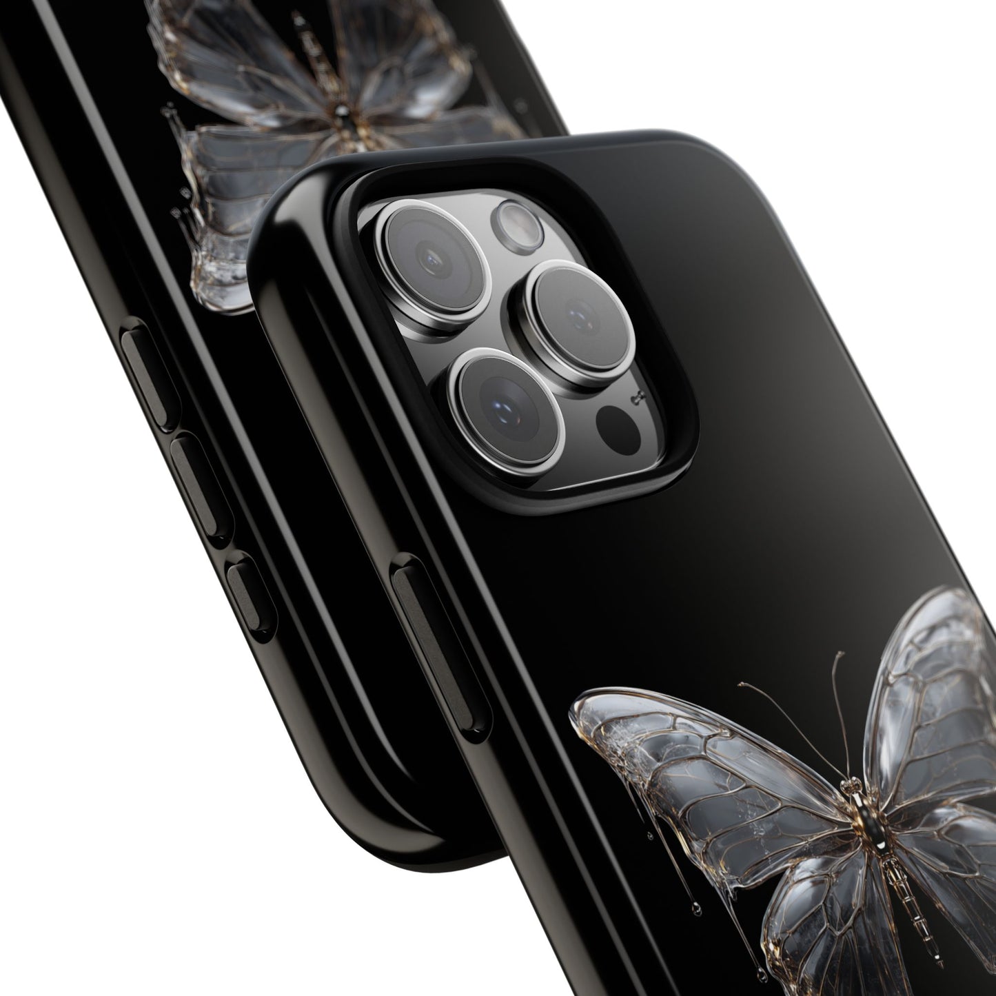 Metallic Butterfly (iPhone X - iPhone 17 Pro Max) [TOUGH CASE]
