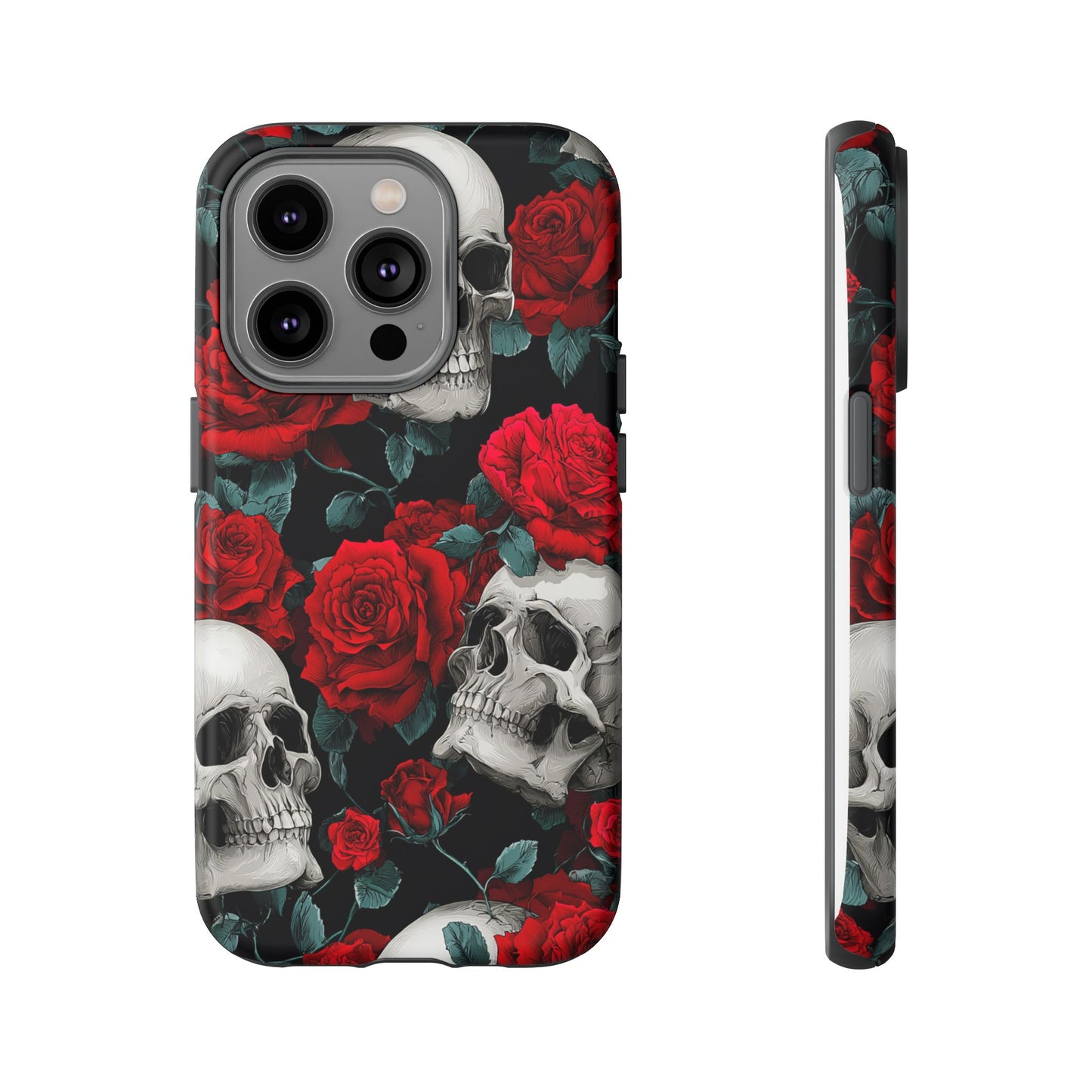 LOW STOCK Skull & Red Roses [TOUGH CASE]