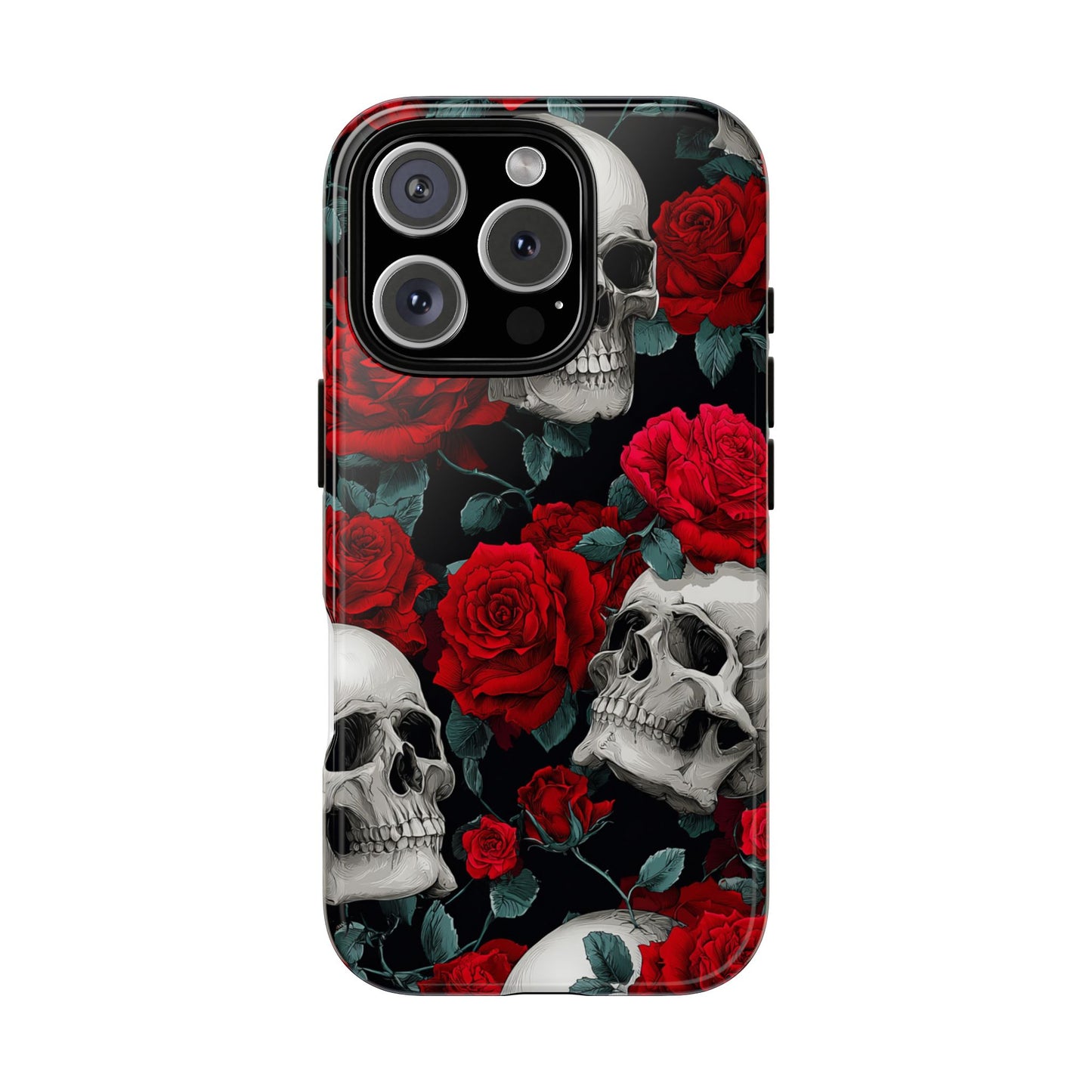 LOW STOCK Skull & Red Roses [TOUGH CASE]