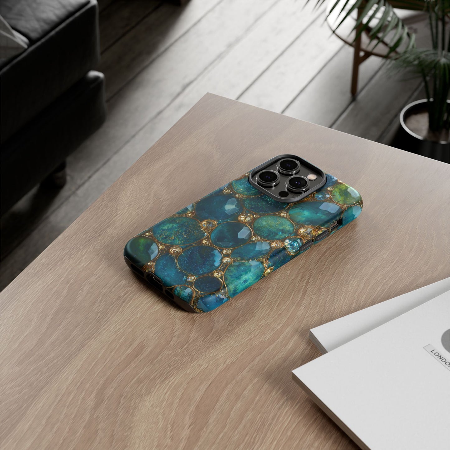 Blue Gemstones (iPhone Pro Max - iPhone X) [Tough Case]