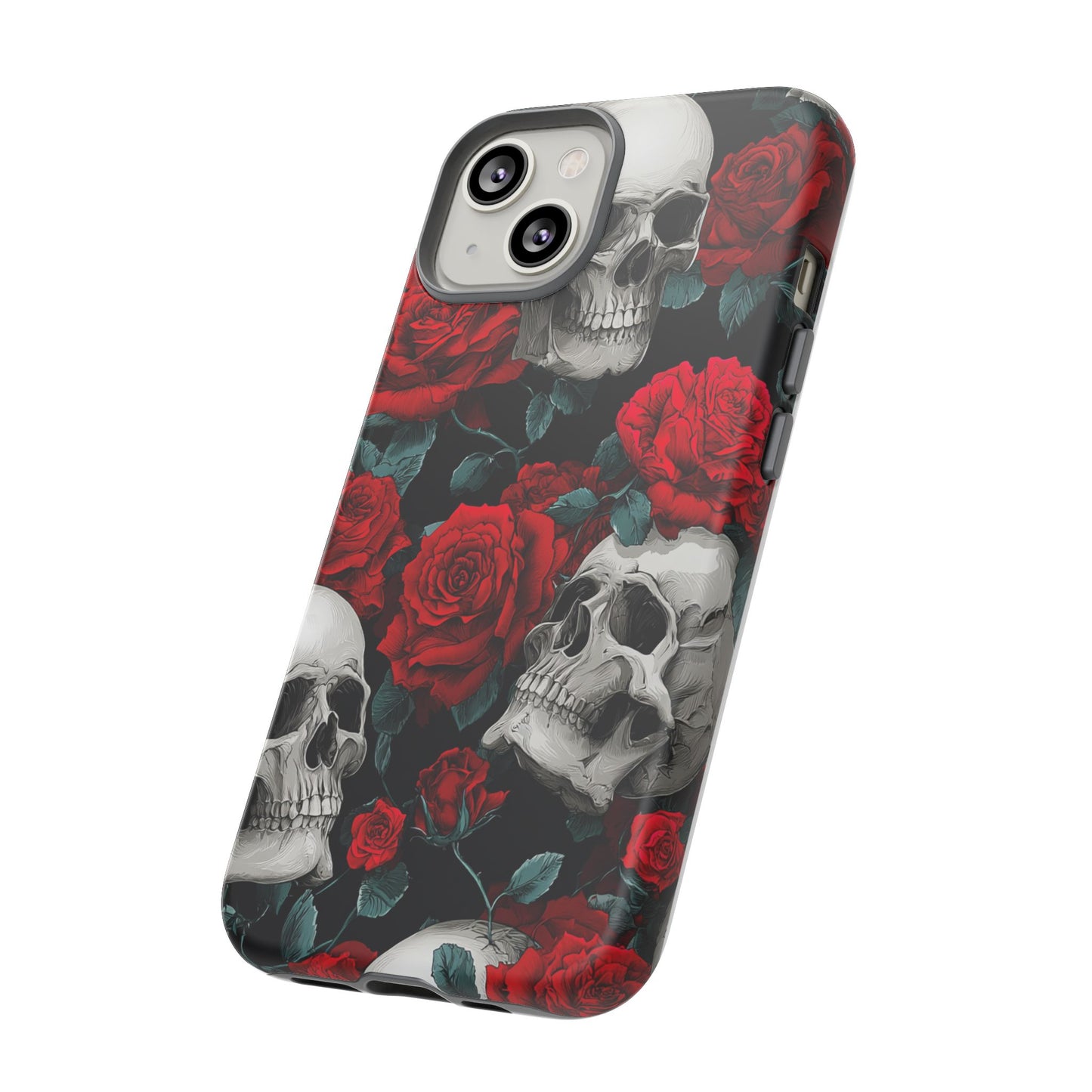 LOW STOCK Skull & Red Roses [TOUGH CASE]