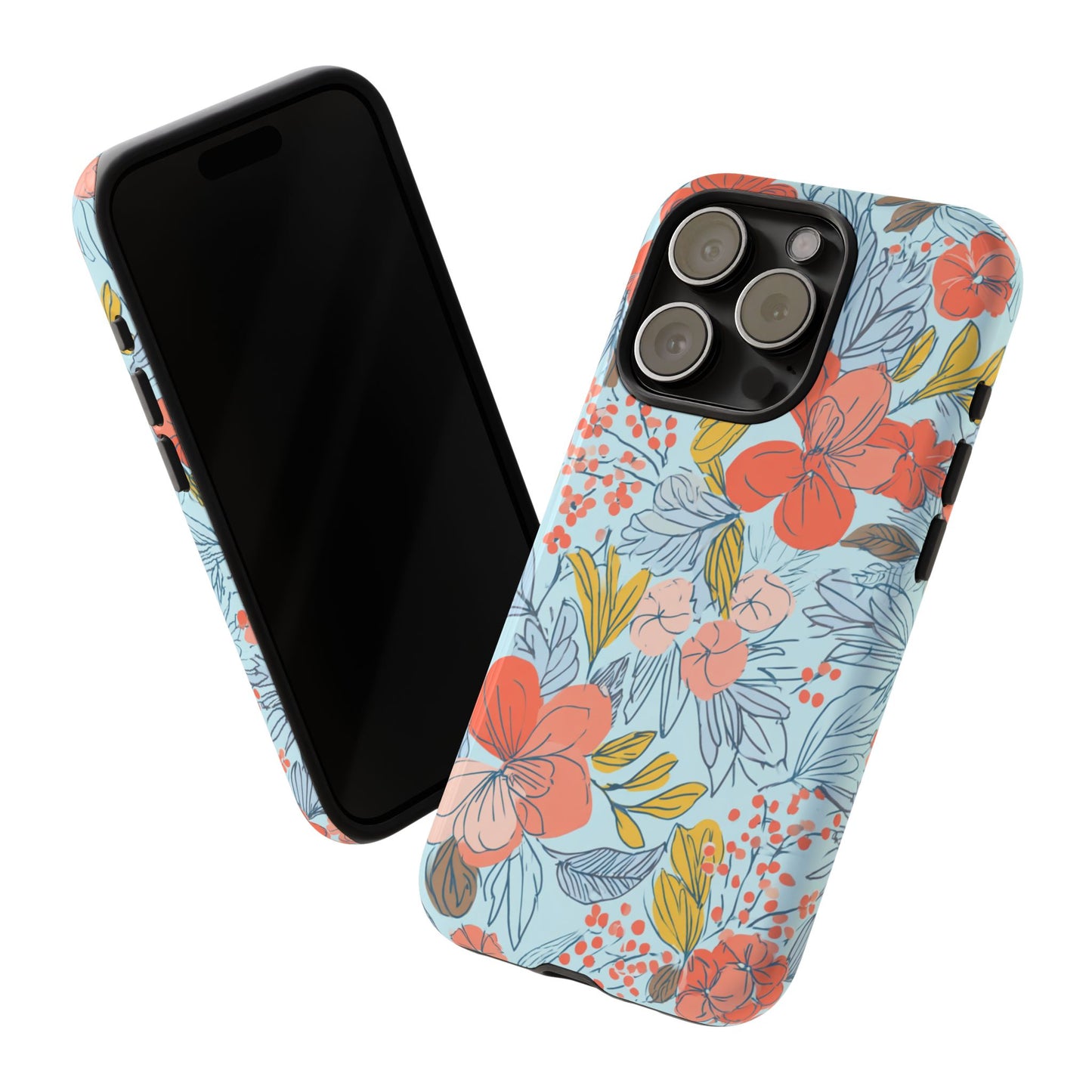 Floral 02 (iPhone X - iPhone 17 Pro Max) [TOUGH CASE]