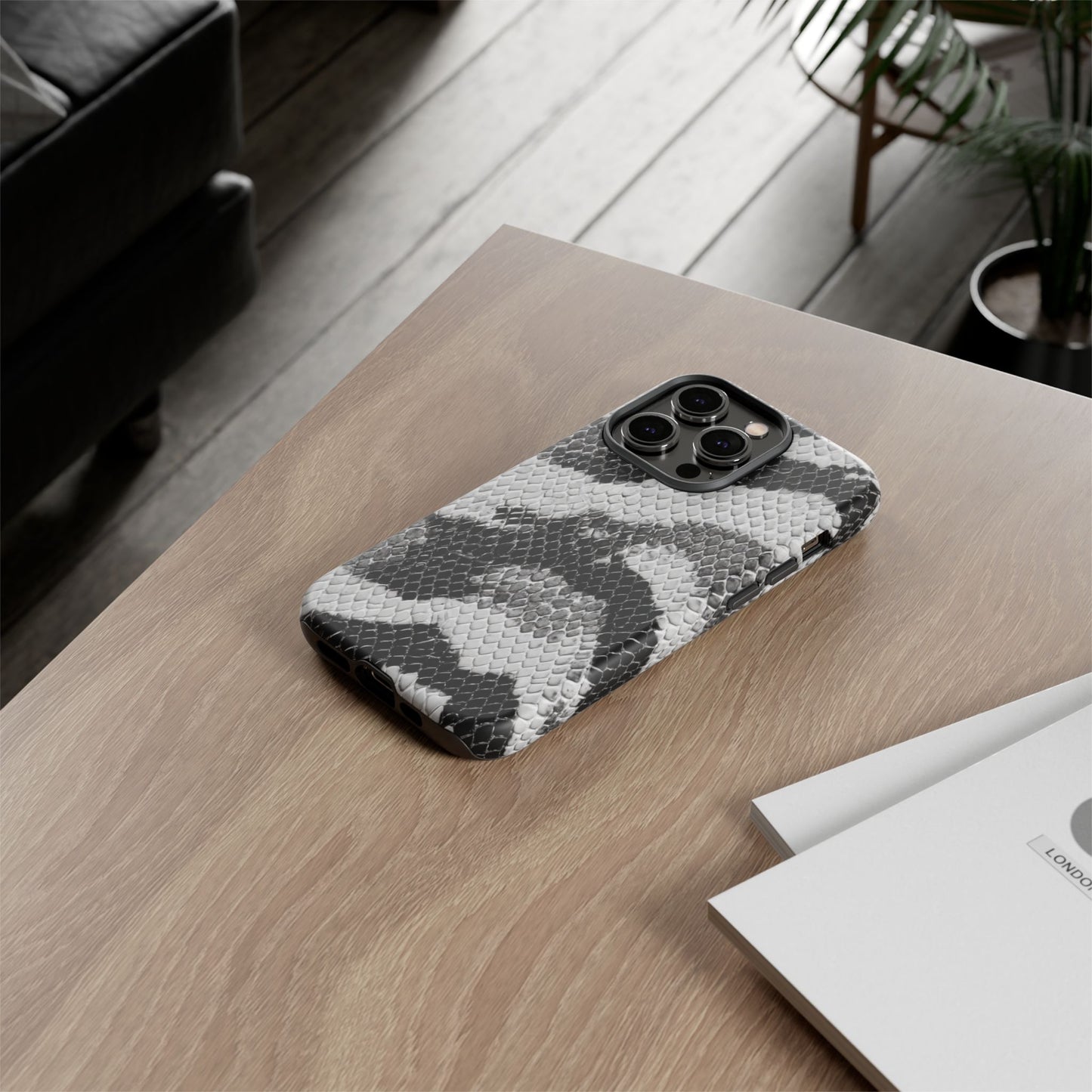 Black & White Snakeskin [TOUGH CASE]