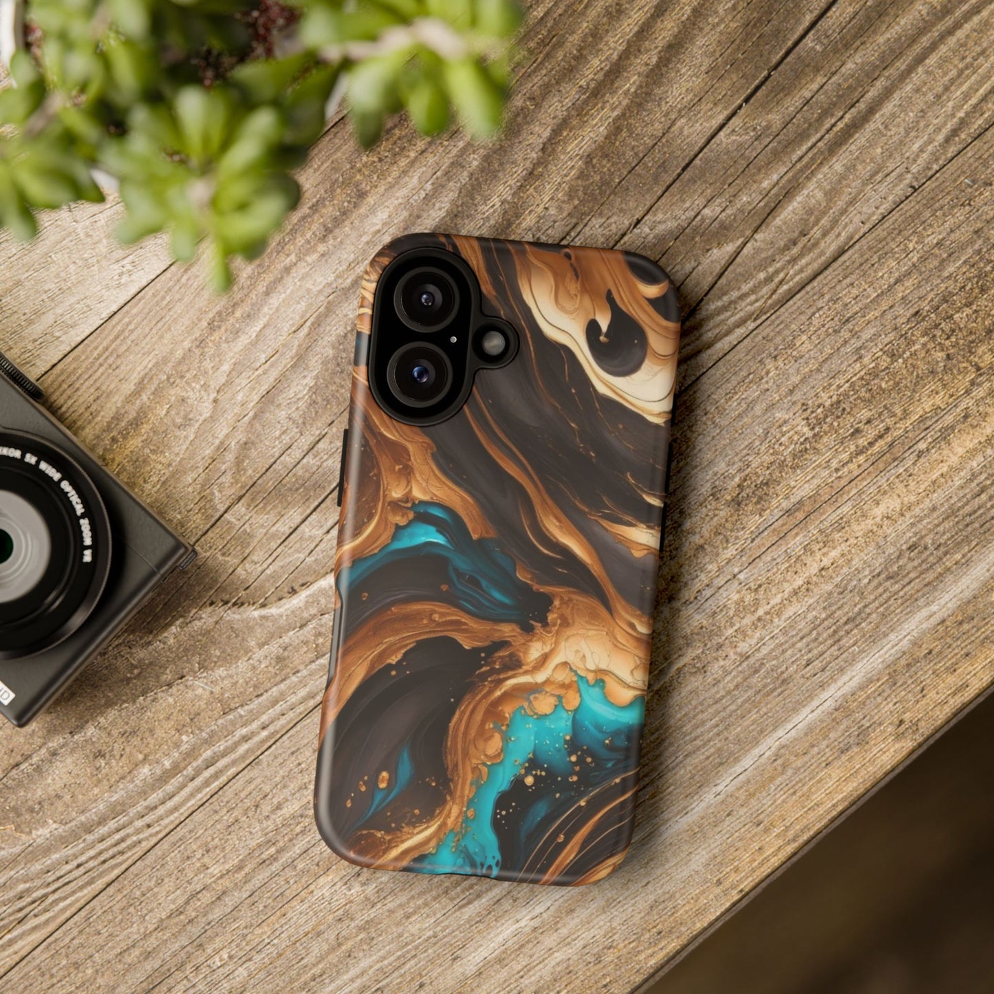 Metallic Swirls (iPhone X - iPhone 17 Pro Max) [TOUGH CASE]