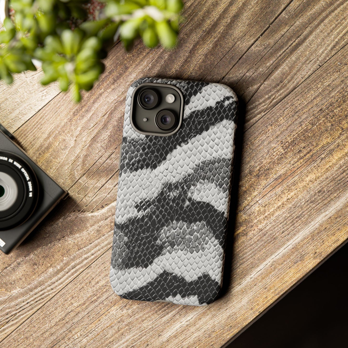 Black & White Snakeskin [TOUGH CASE]