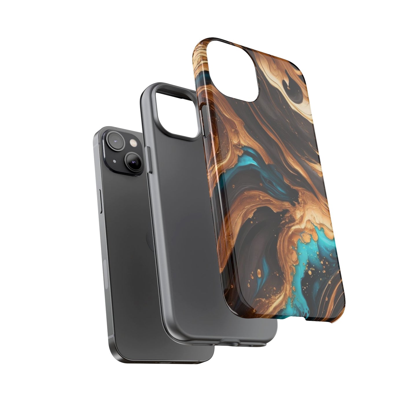 Metallic Swirls (iPhone X - iPhone 17 Pro Max) [TOUGH CASE]