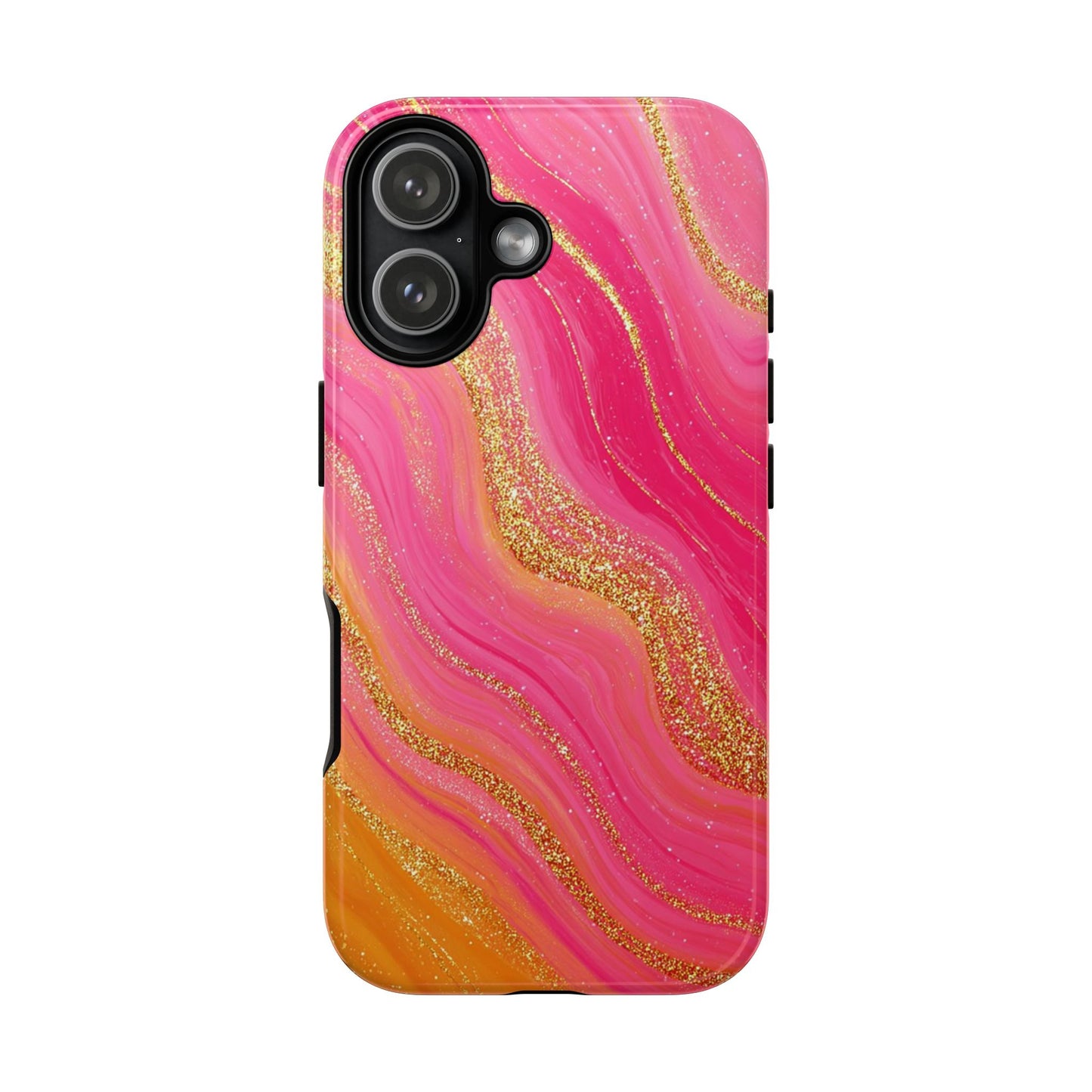 Pink and Glitter Gold Marble [TOUGH CASE]