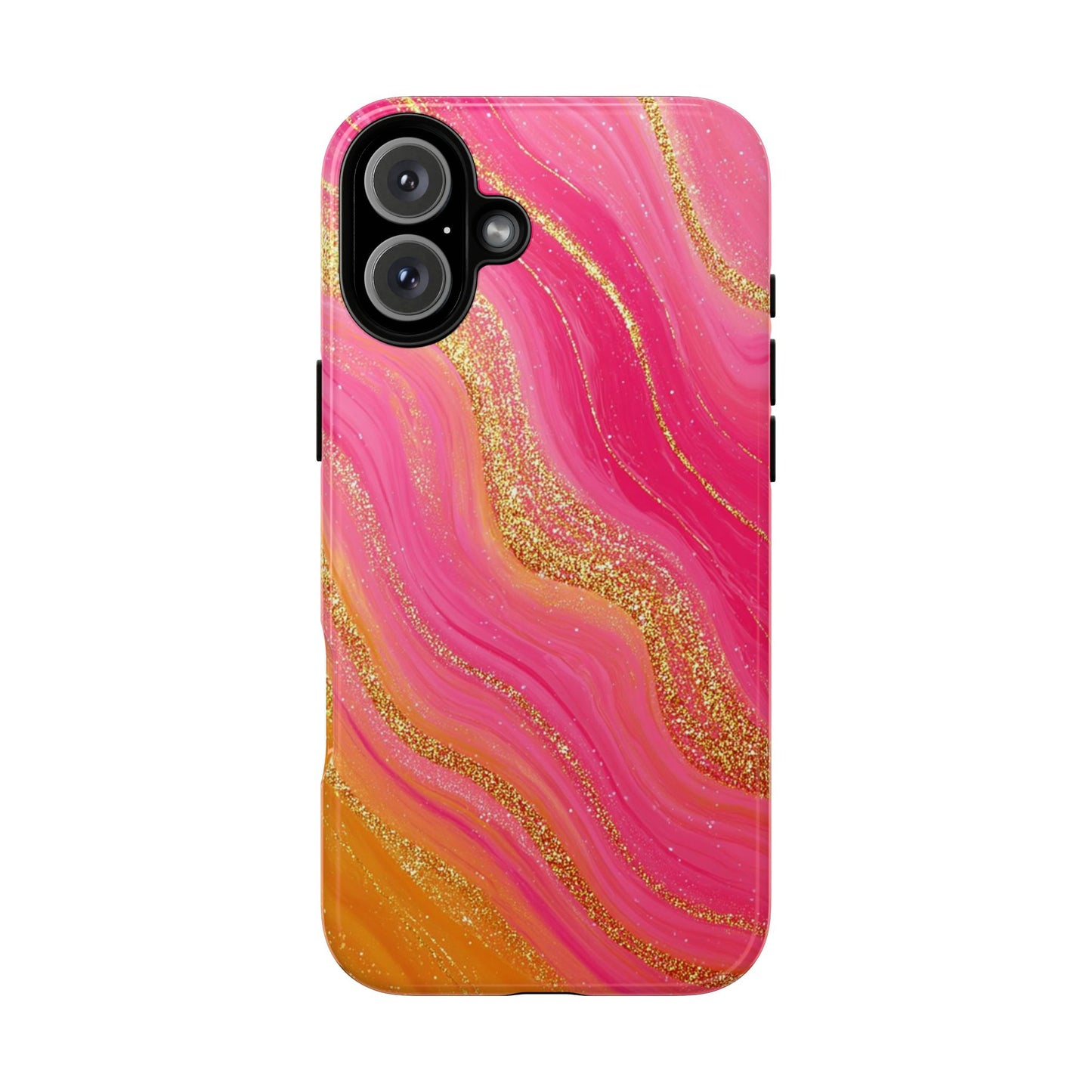 Pink and Glitter Gold Marble [TOUGH CASE]