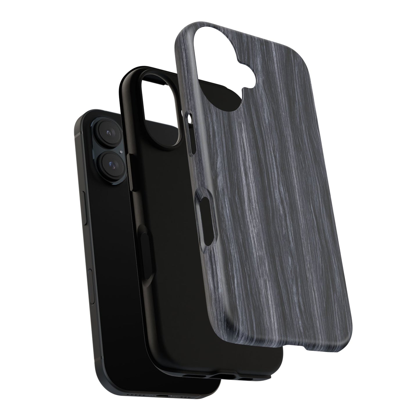 Black Wood (iPhone X - iPhone 17 Pro Max) [TOUGH CASE]
