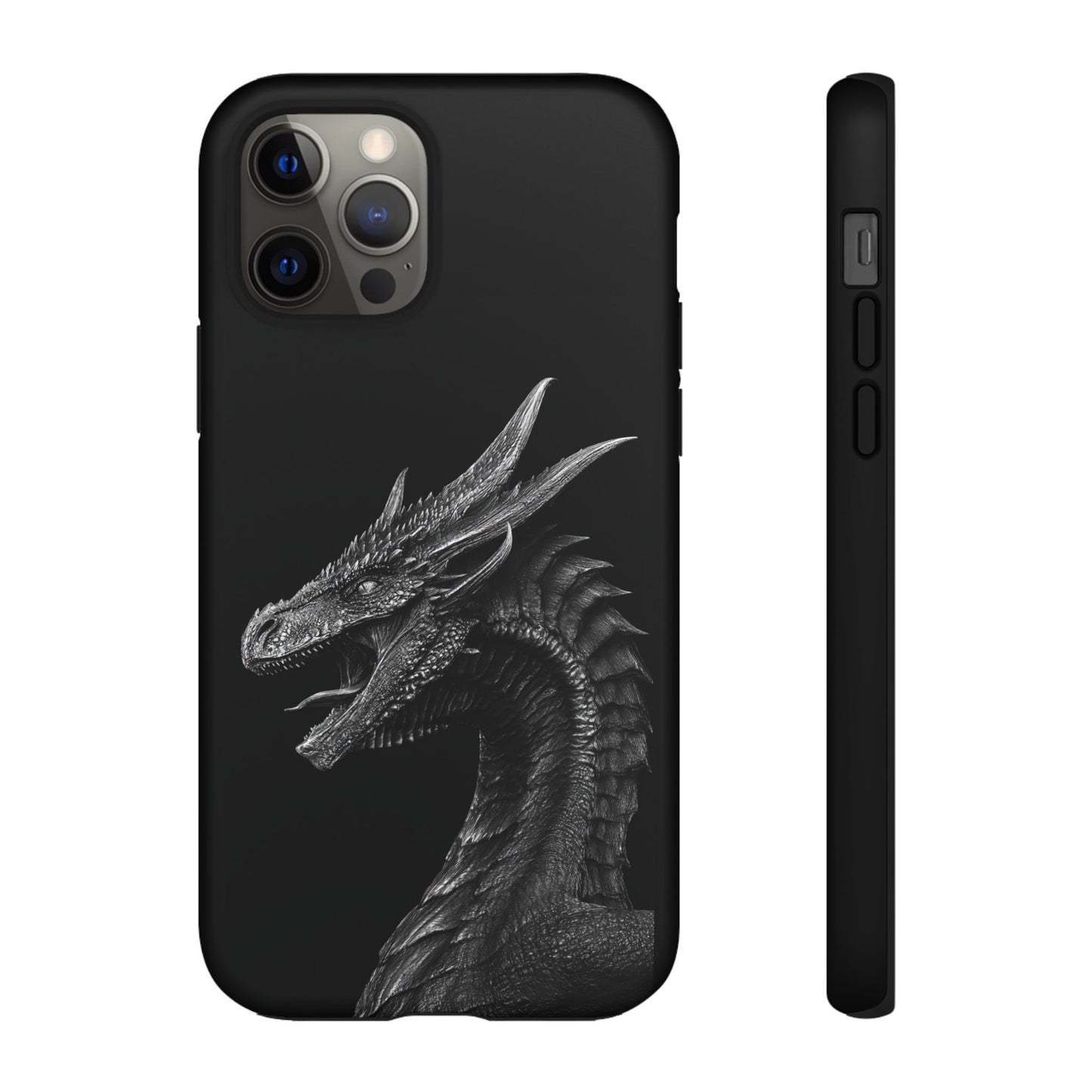 Black & White Dragon (iPhone X - iPhone 17 Pro Max) [TOUGH CASE]