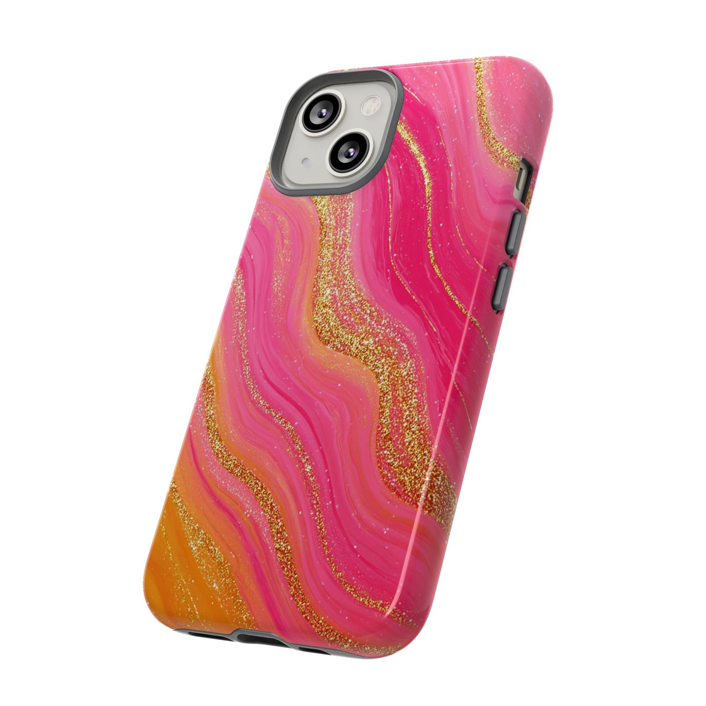 Pink and Glitter Gold Marble [TOUGH CASE]