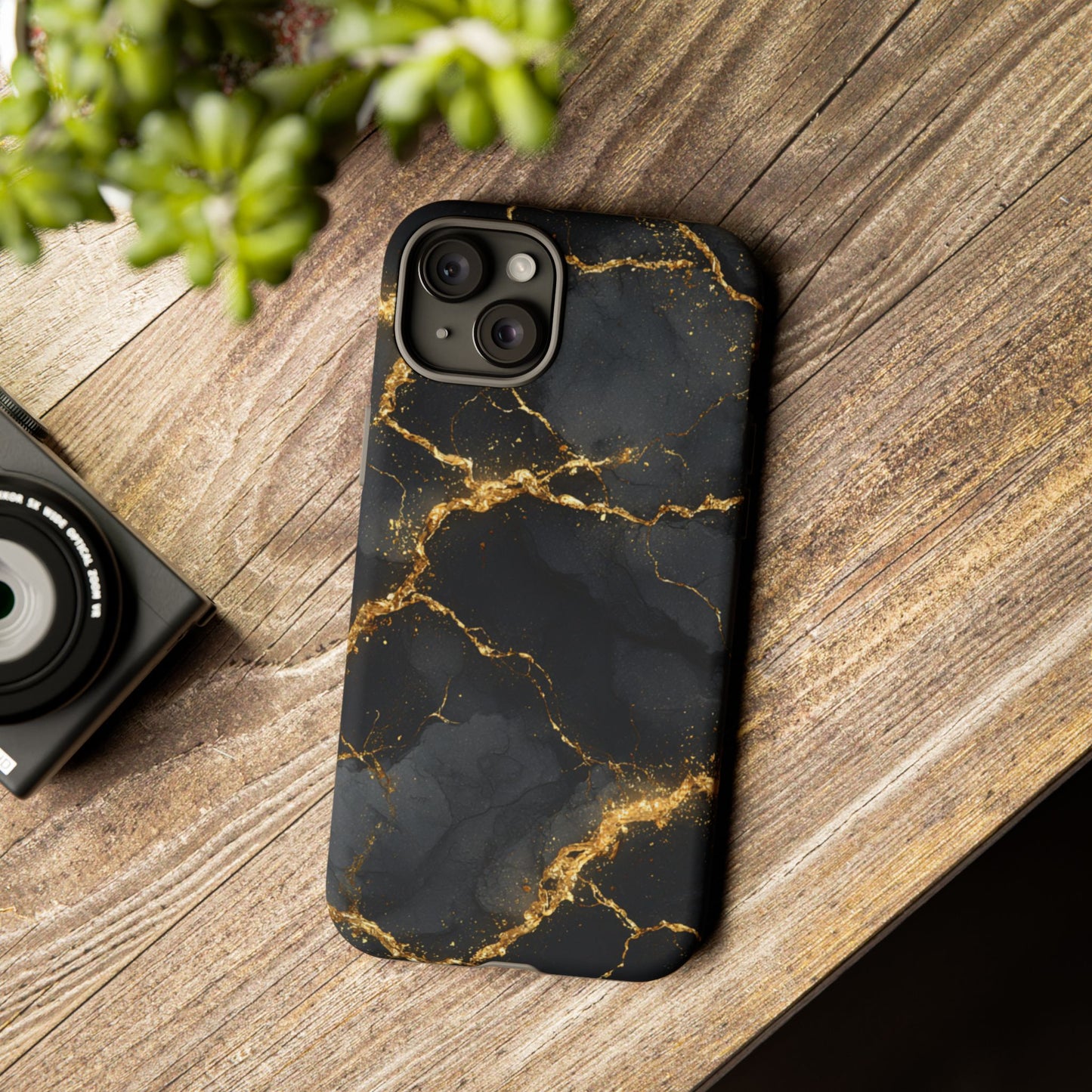 Black & Gold Marble [TOUGH CASE]