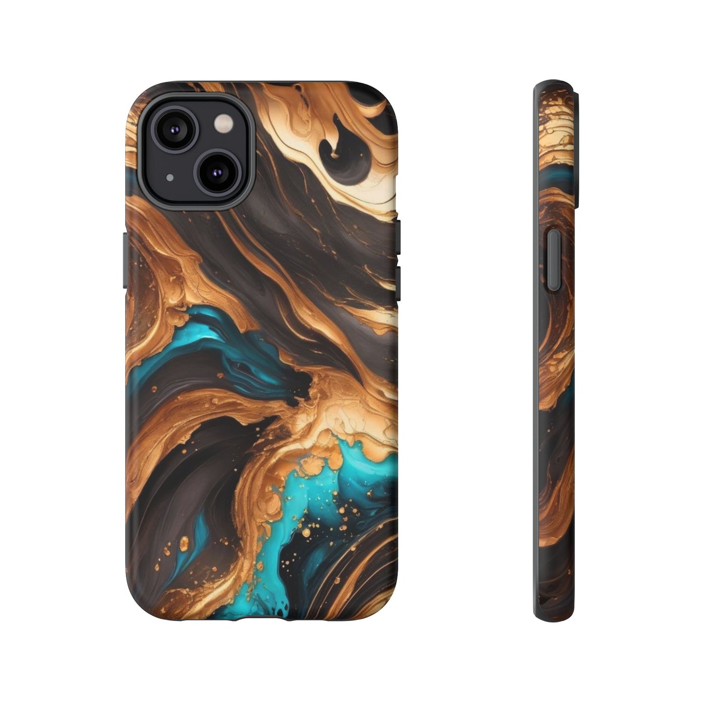 Metallic Swirls (iPhone X - iPhone 17 Pro Max) [TOUGH CASE]